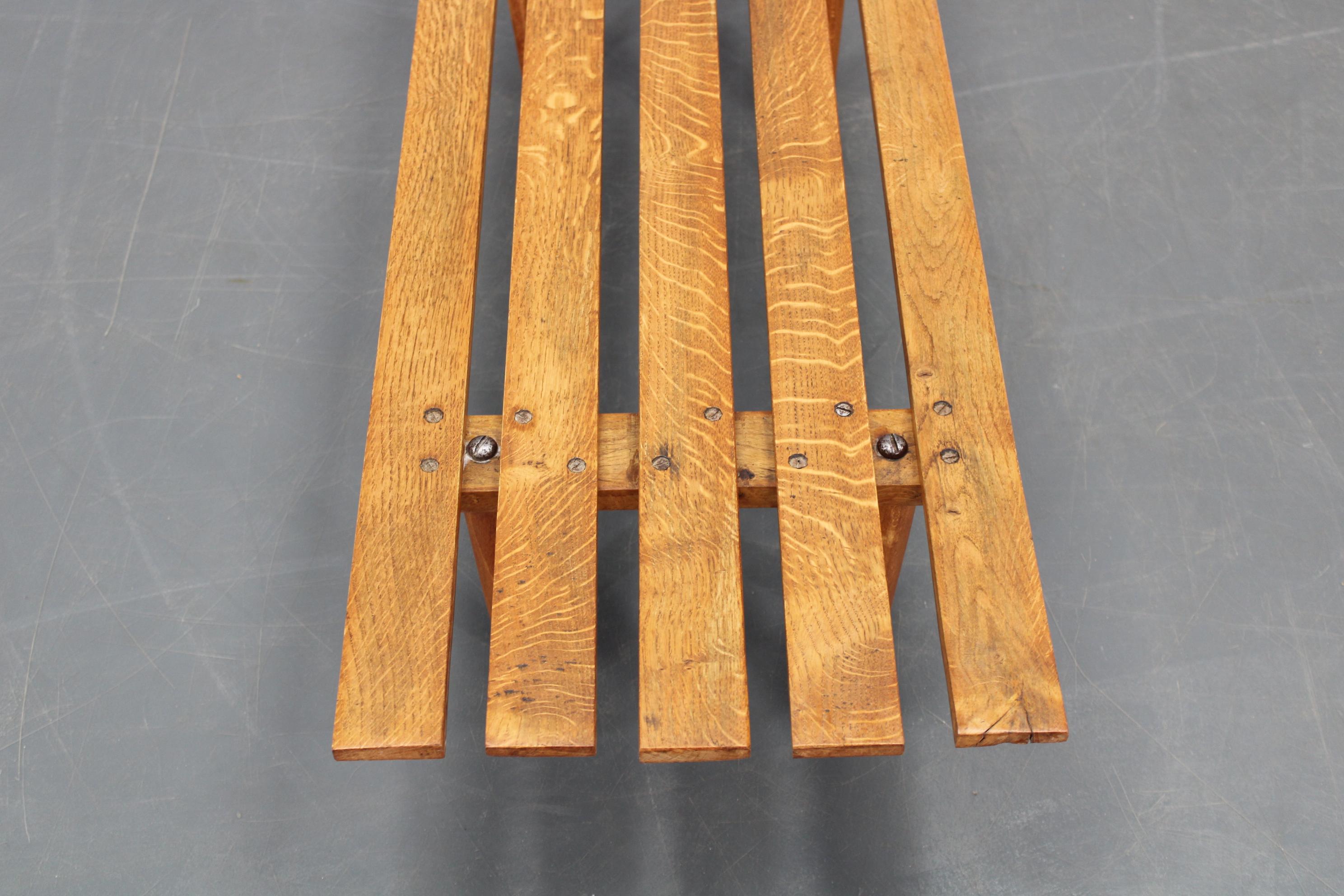 1970s Wooden Flower Pot Bench, Czechoslovakia For Sale 3