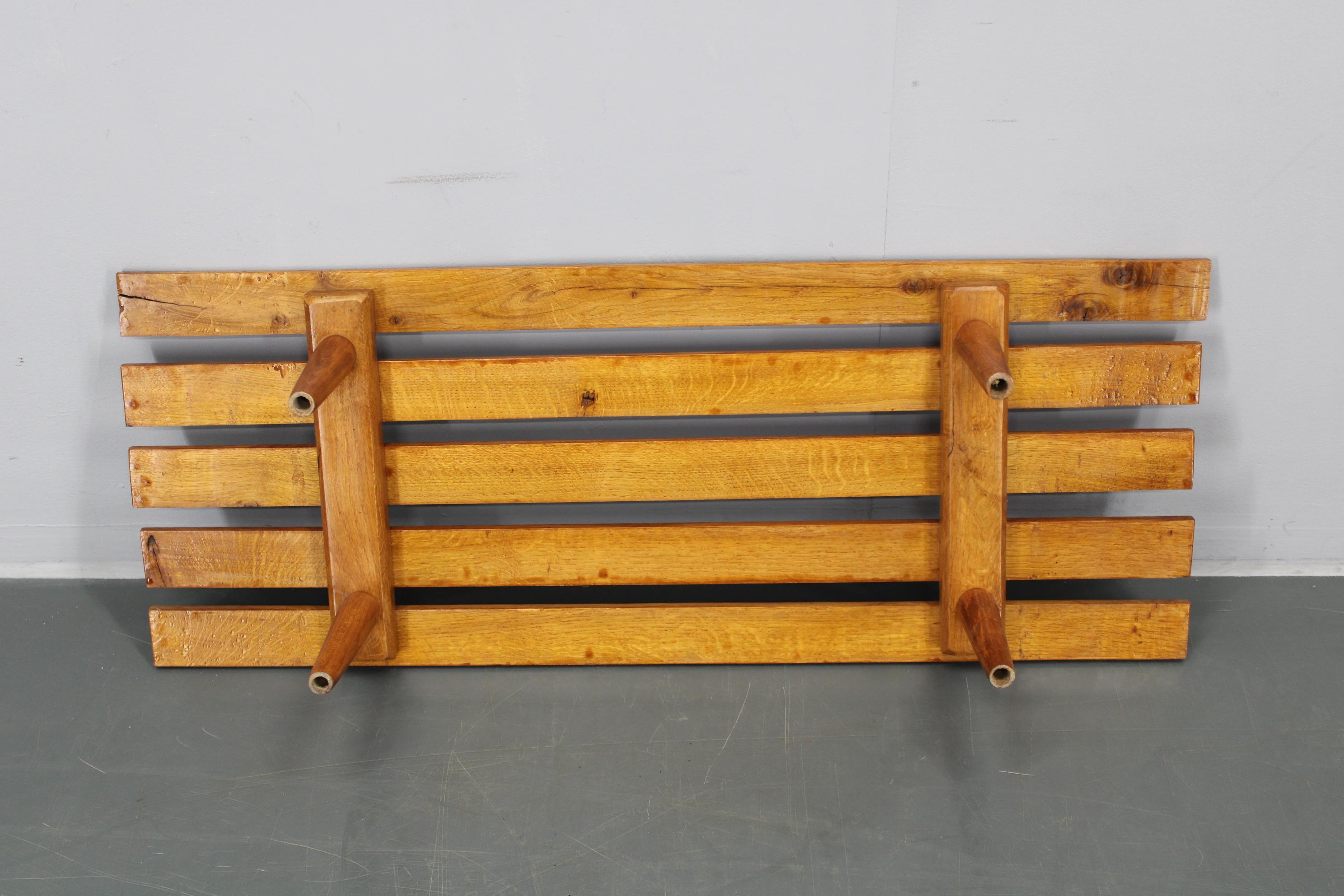 1970s Wooden Flower Pot Bench, Czechoslovakia For Sale 4