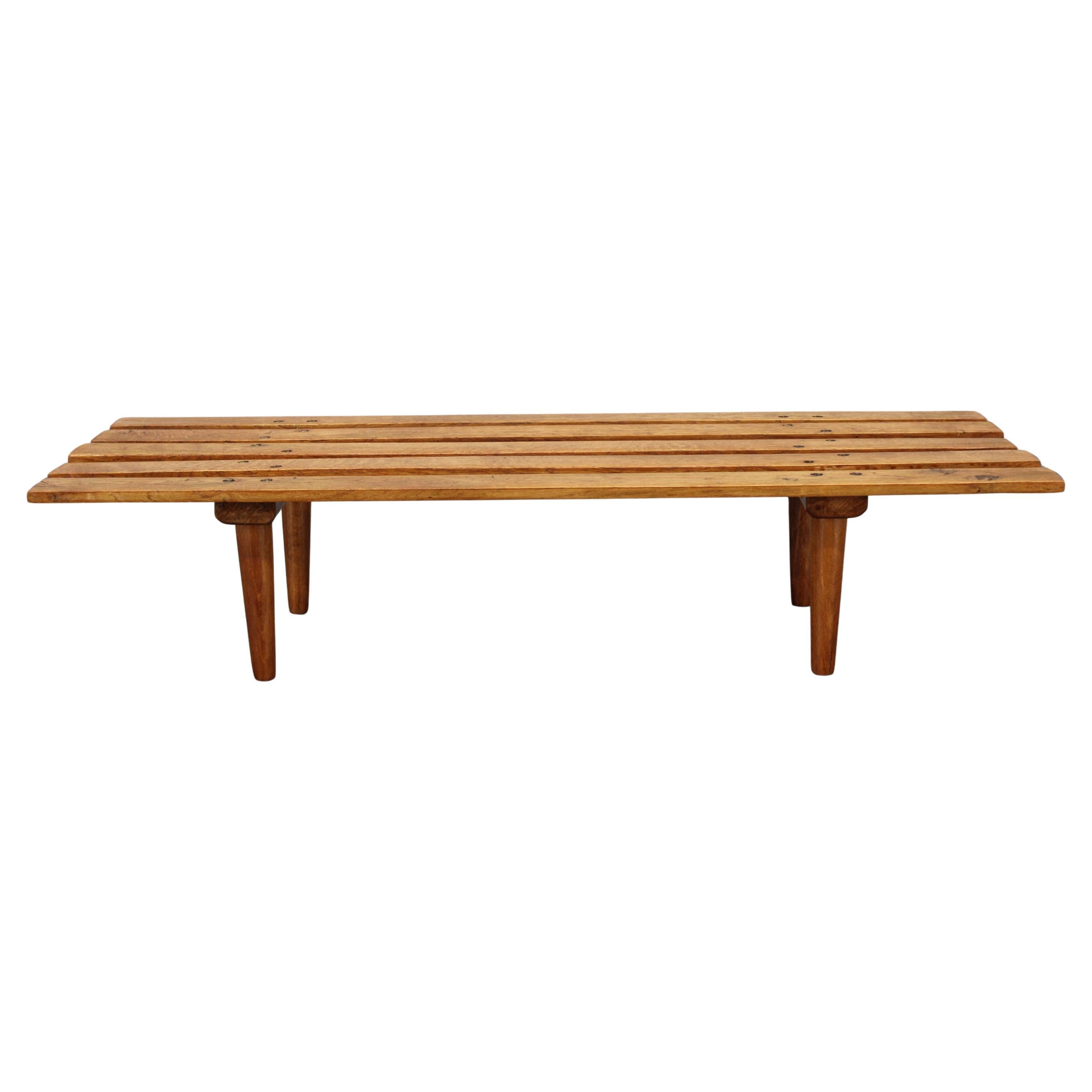 1970s Wooden Flower Pot Bench, Czechoslovakia For Sale