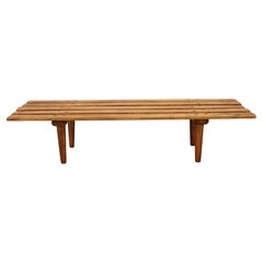 1970s Wooden Flower Pot Bench, Czechoslovakia