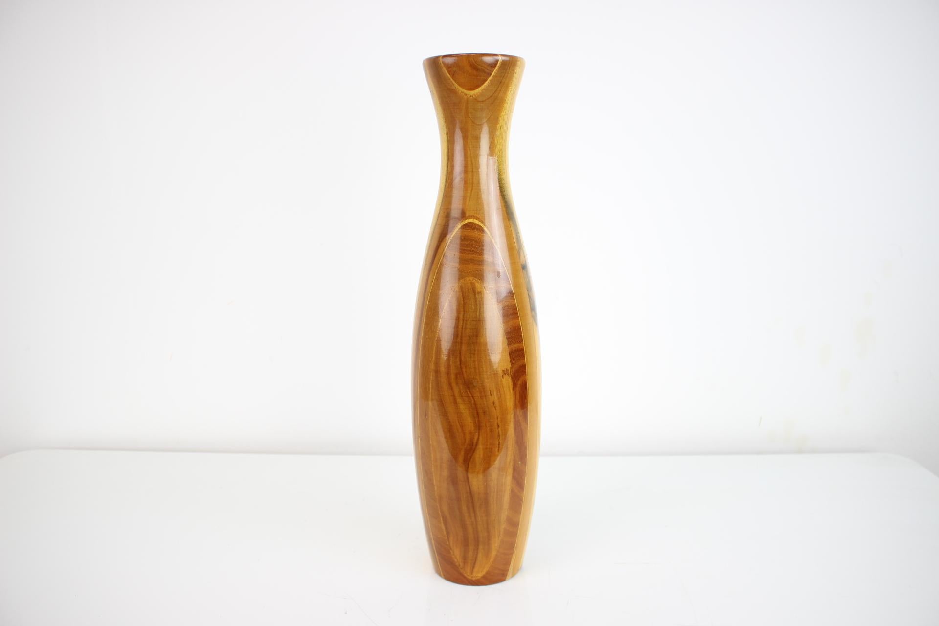 Late 20th Century 1970s Wooden Vase, Czechoslovakia For Sale