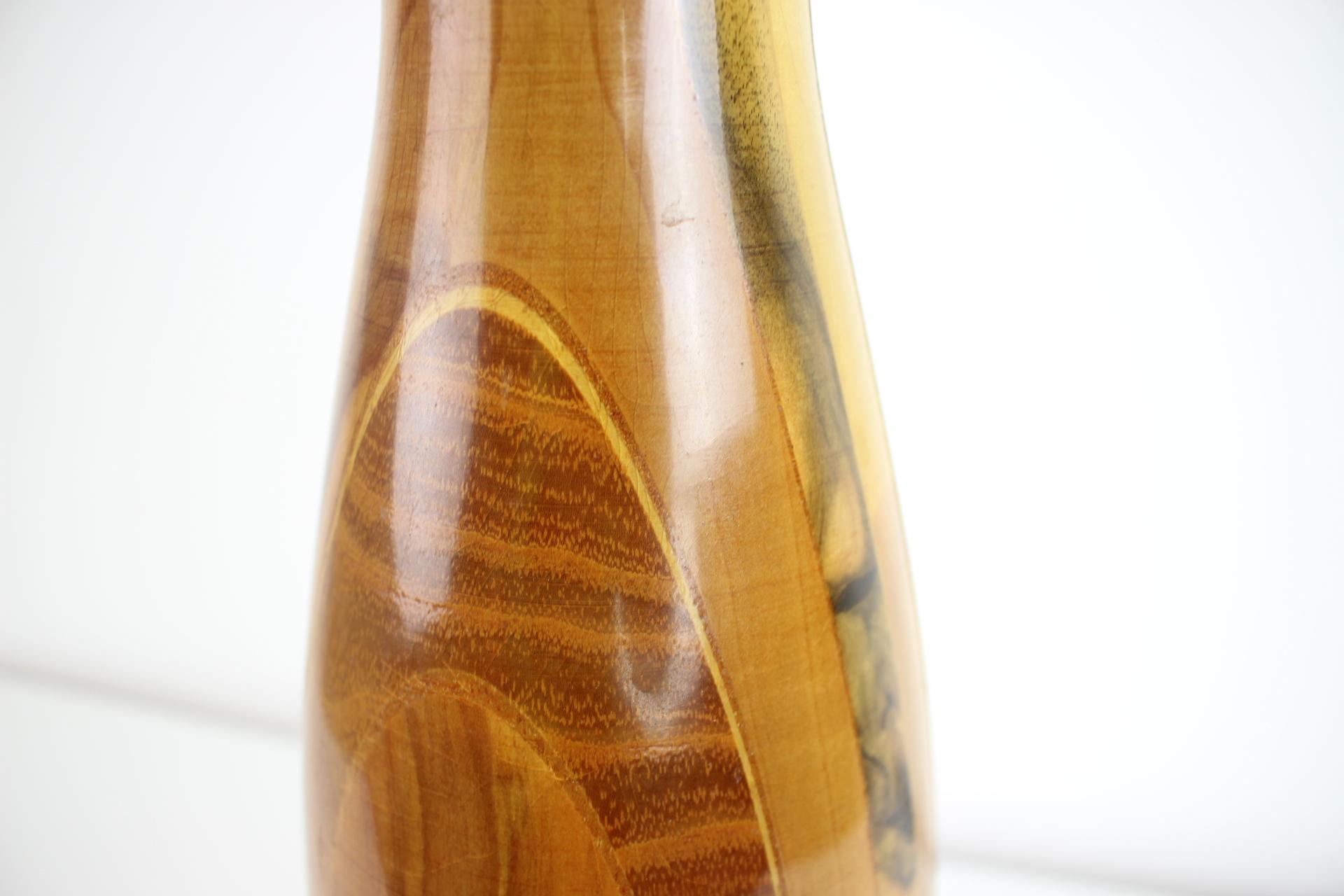 1970s Wooden Vase, Czechoslovakia For Sale 3