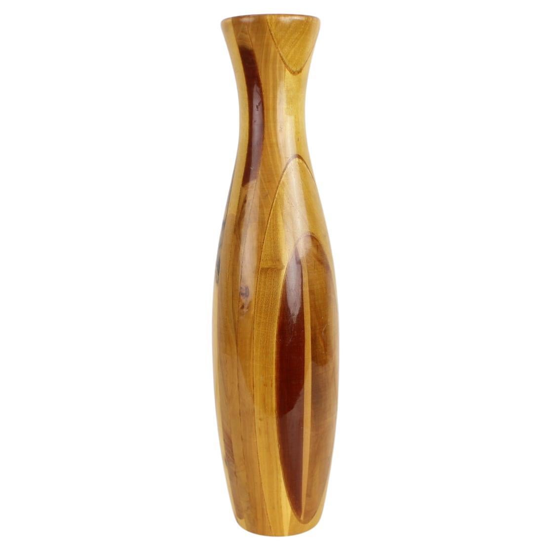 1970s Wooden Vase, Czechoslovakia For Sale