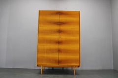 1970s Wooden Wardrobe in High Gloss Finish, Czechoslovakia