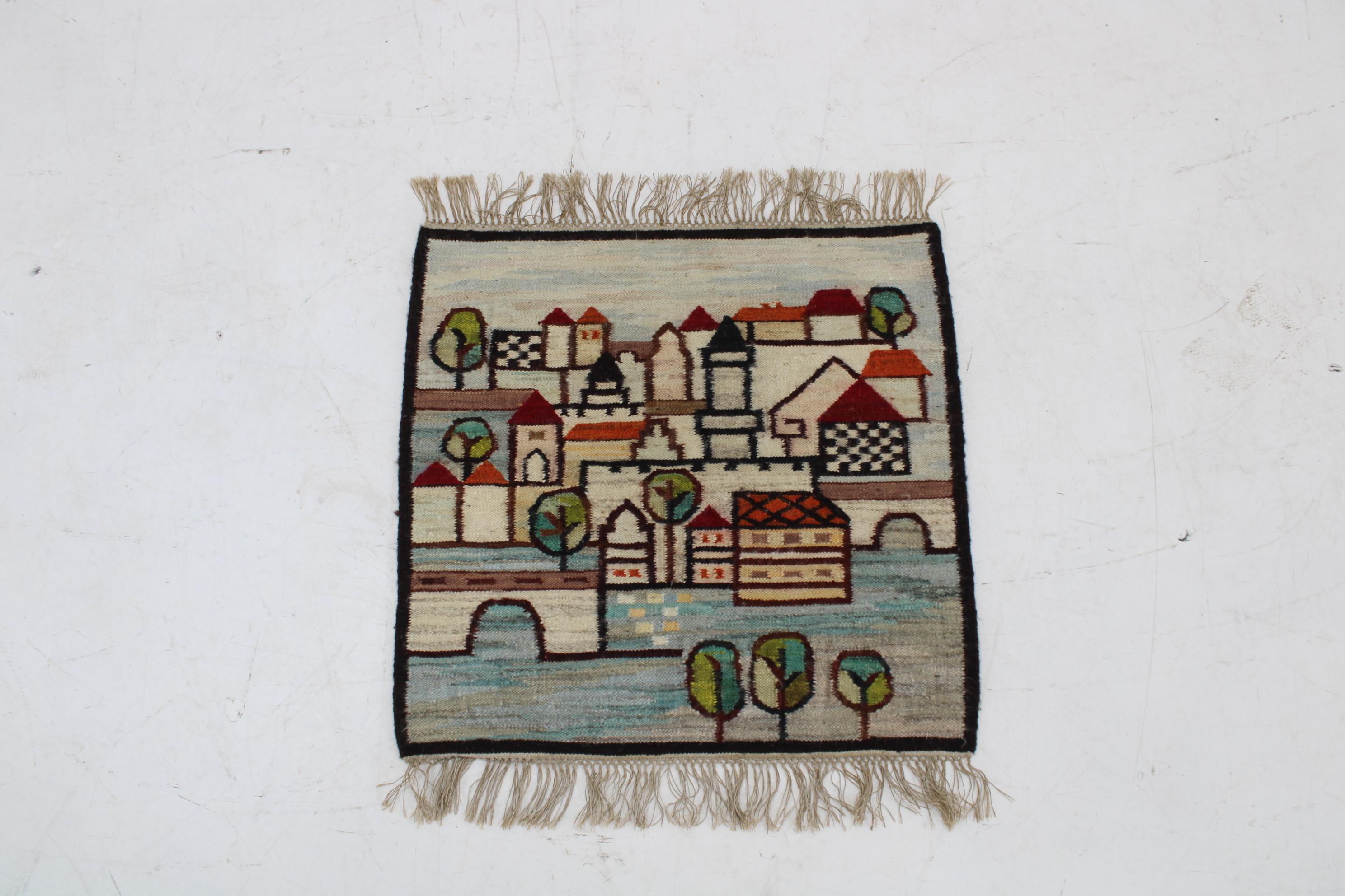 Mid-Century Modern Tapisserie en laine des années 1970, Pologne en vente