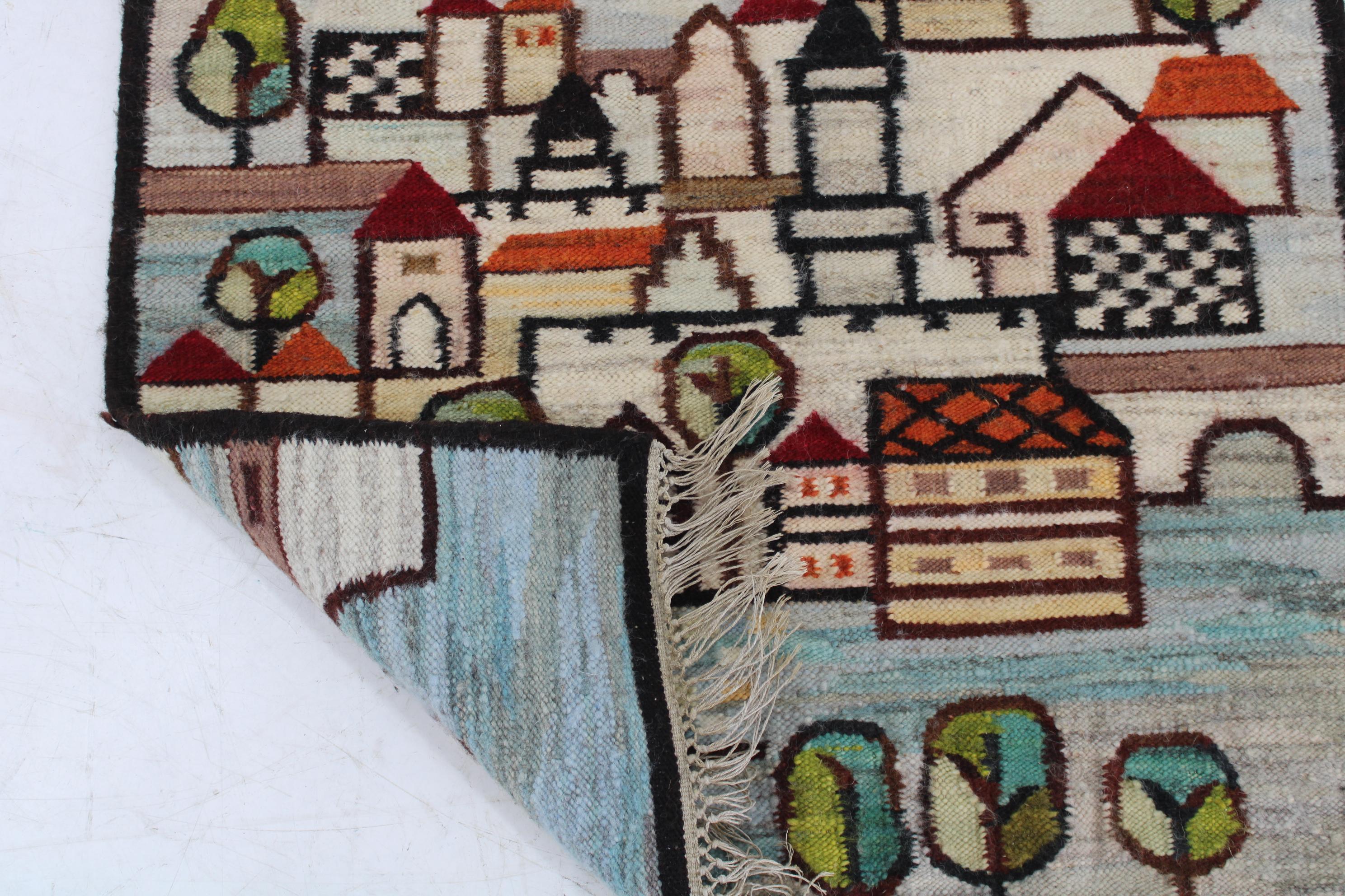 20ième siècle Tapisserie en laine des années 1970, Pologne en vente