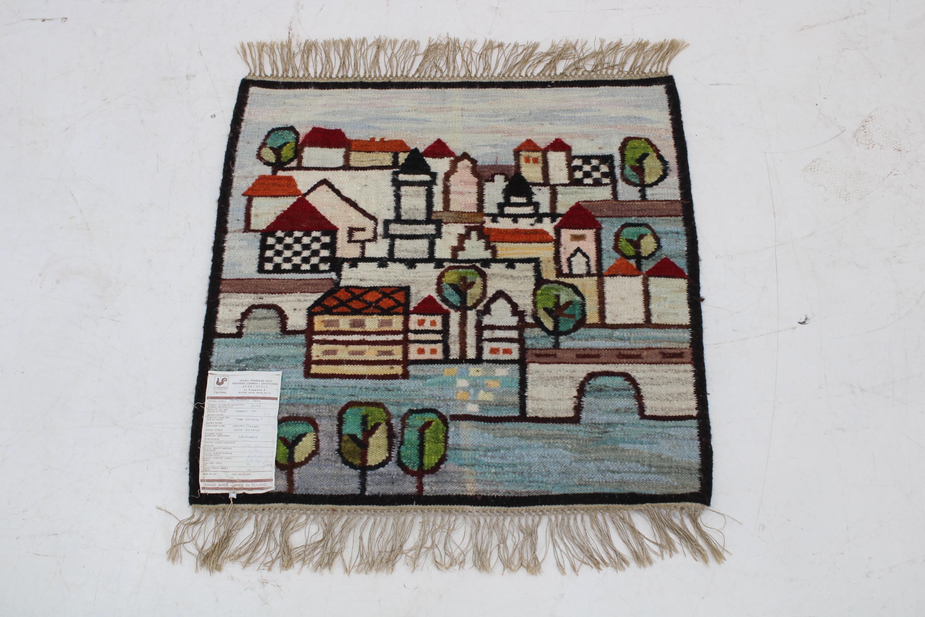 Laine Tapisserie en laine des années 1970, Pologne en vente