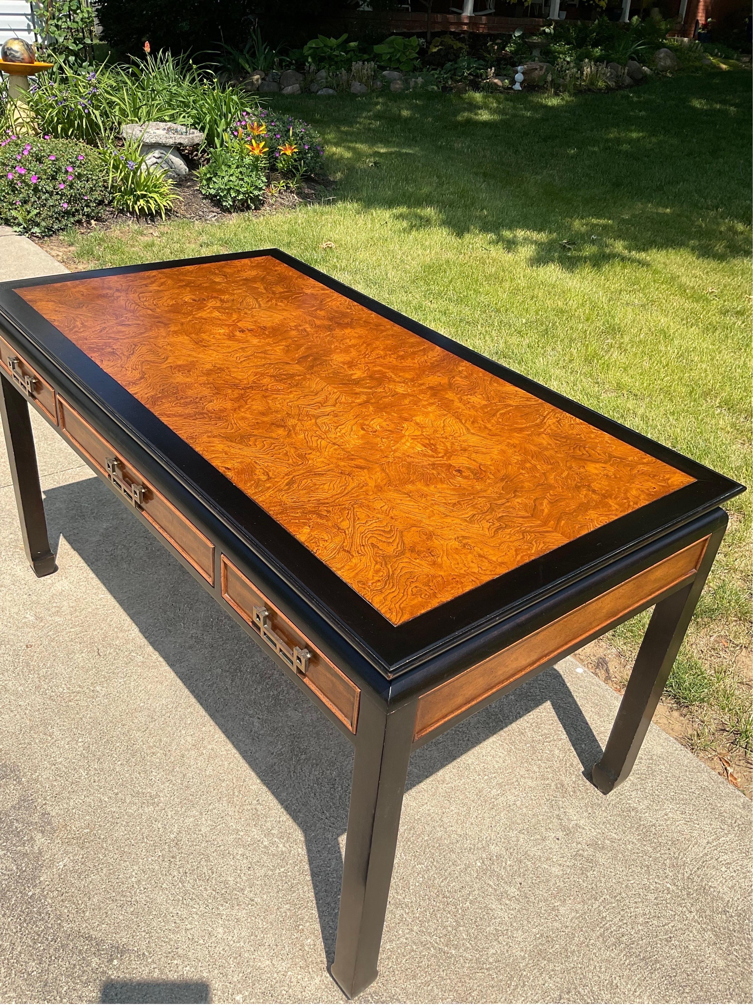 Chinoiserie 1970s Writing Desk From Century Furniture’s Chin Hua Collection by Raymond Sobot