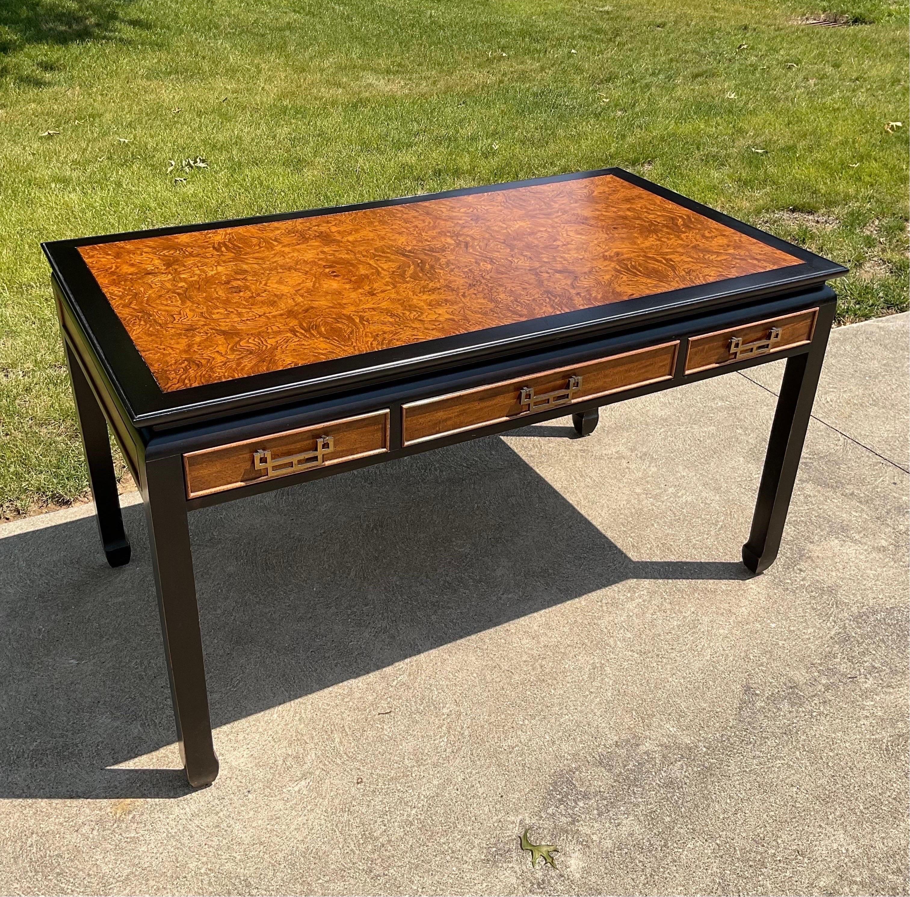 Lacquer 1970s Writing Desk From Century Furniture’s Chin Hua Collection by Raymond Sobot