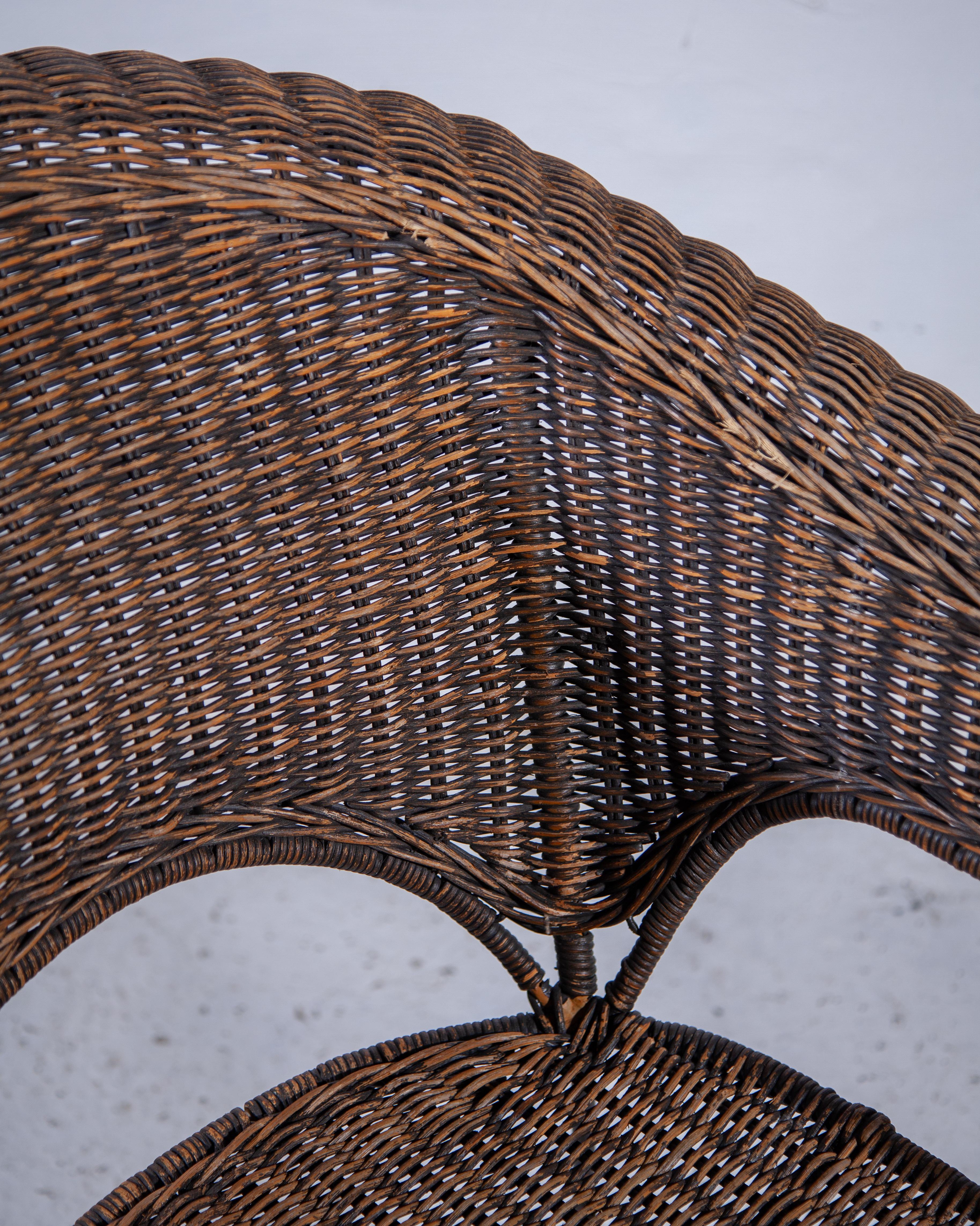 Sedia Wicker Works in ferro battuto degli anni '70 in vendita 3