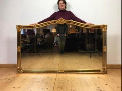 1970s XL Gilded Wall Mirror by Deknudt, Belgium