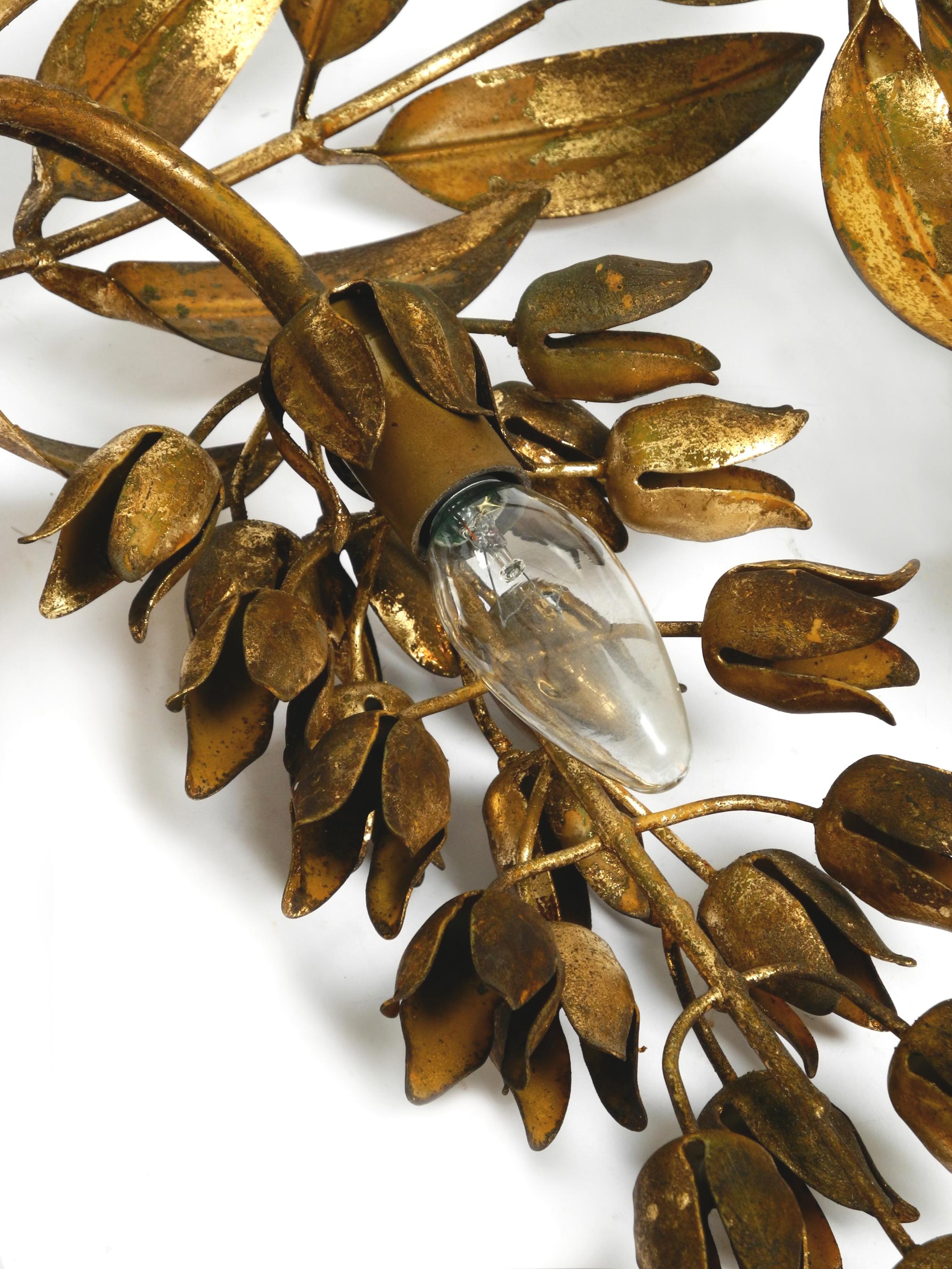 1970s XL wall lamp Modell Wisteria by Hans Kögl gilded metal  For Sale 3