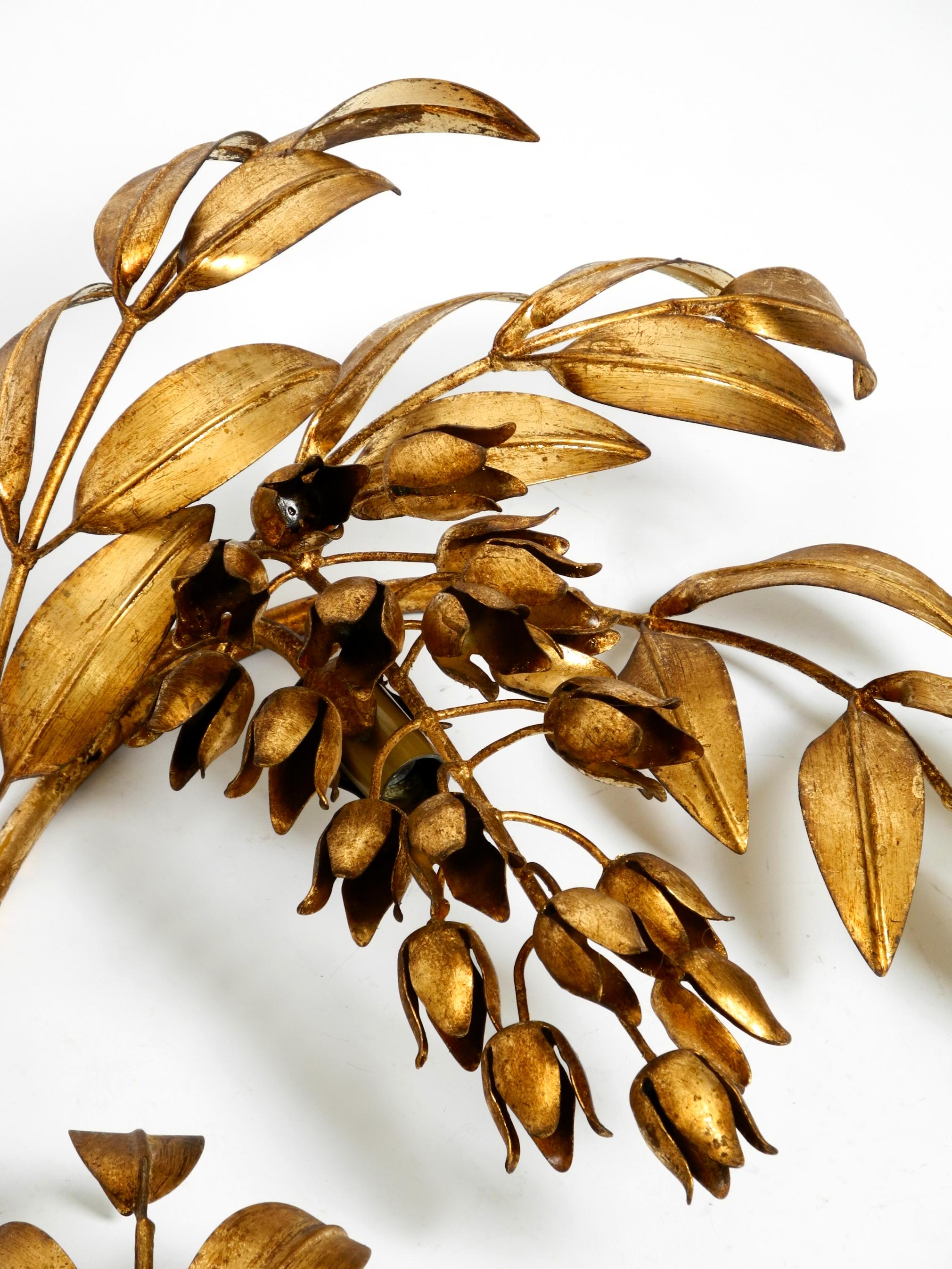 1970s XL wall lamp Modell Wisteria by Hans Kögl gilded metal  For Sale 7
