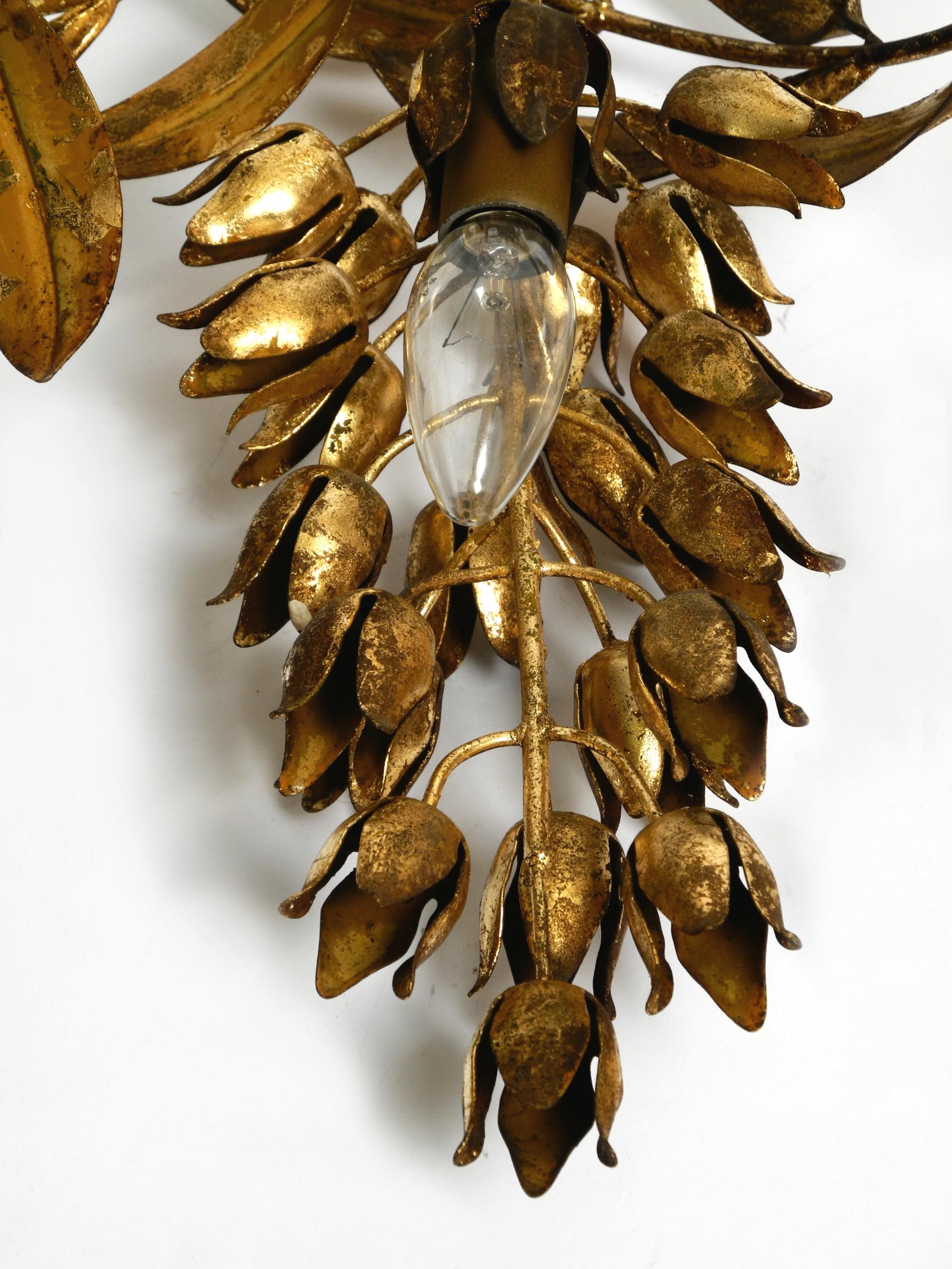 1970s XL wall lamp Modell Wisteria by Hans Kögl gilded metal  For Sale 12