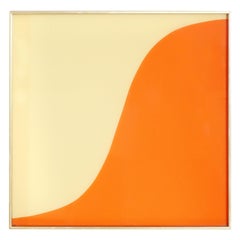 1970er Gelb und Orange Op Wandkunst von Turner