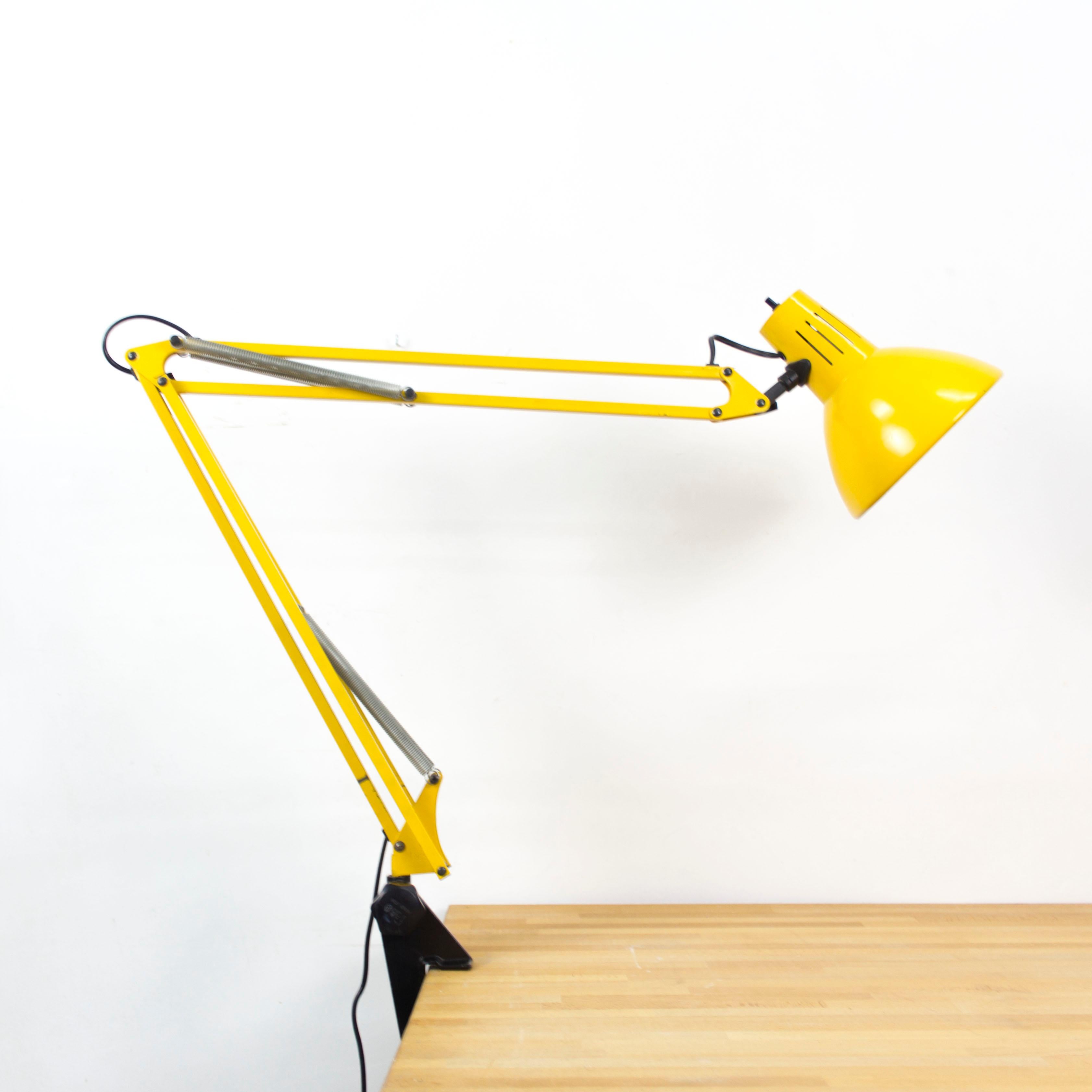 Spanish 1970s Yellow Architect's Lamp by Fase For Sale