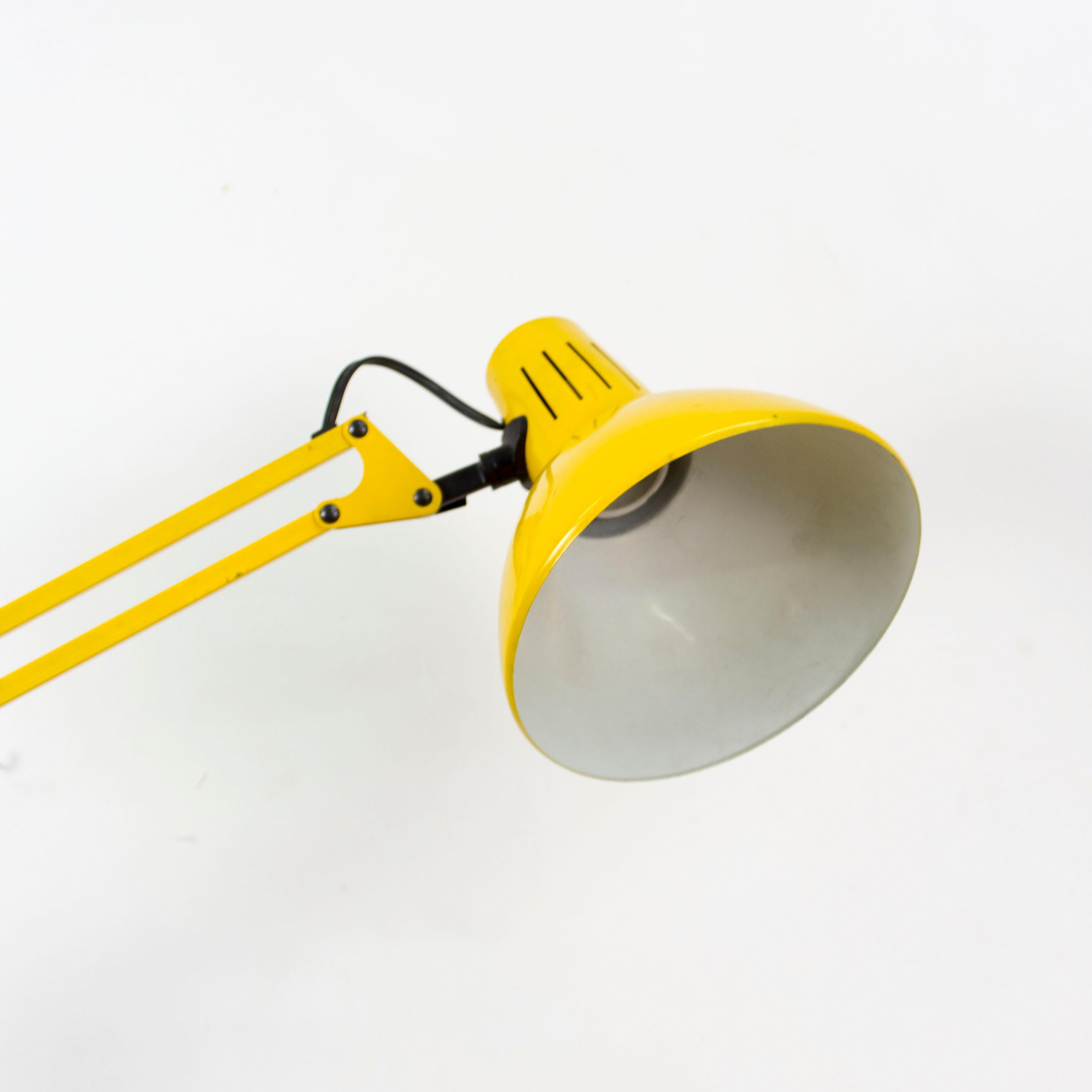 Metal 1970s Yellow Architect's Lamp by Fase For Sale