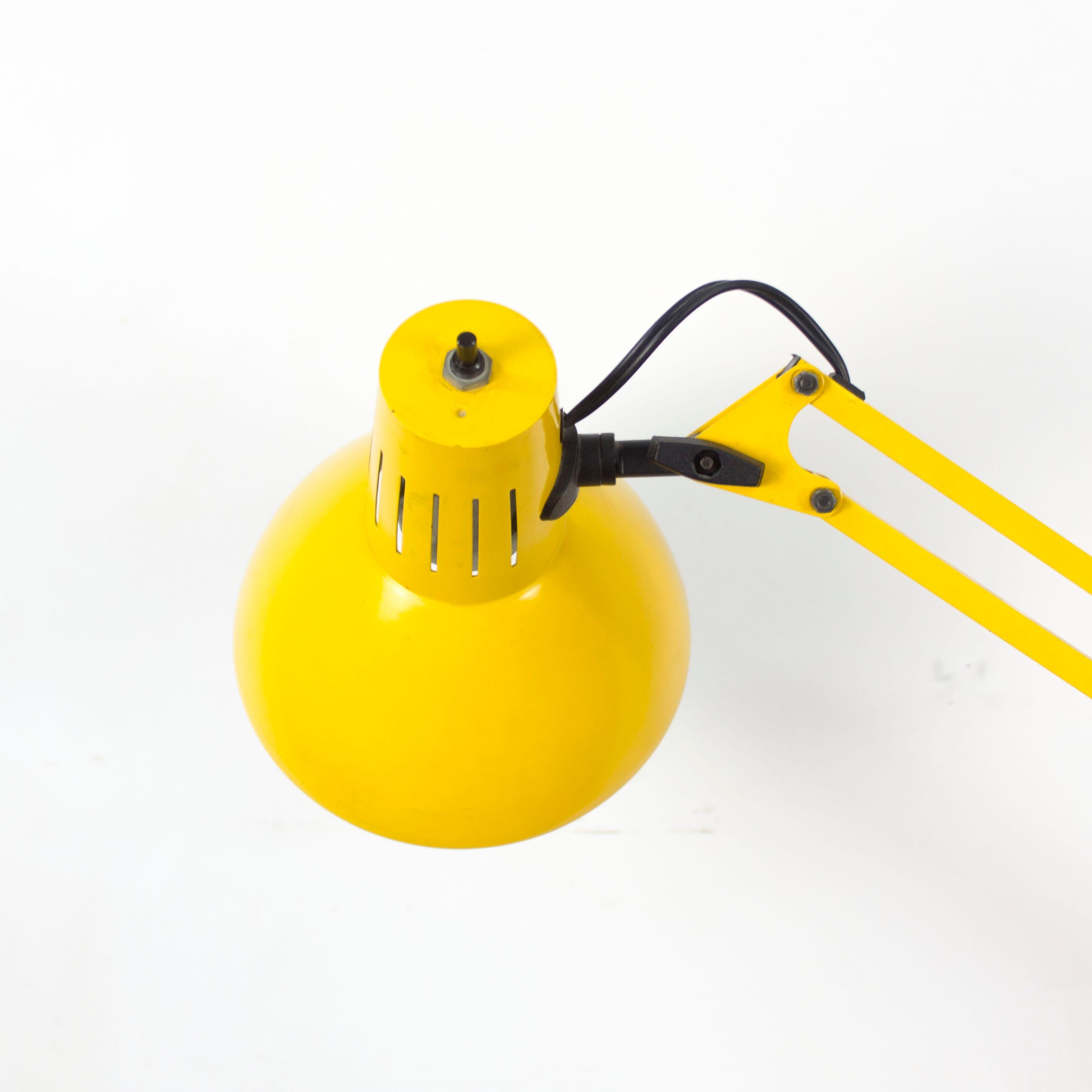 1970s Yellow Architect's Lamp by Fase For Sale 1