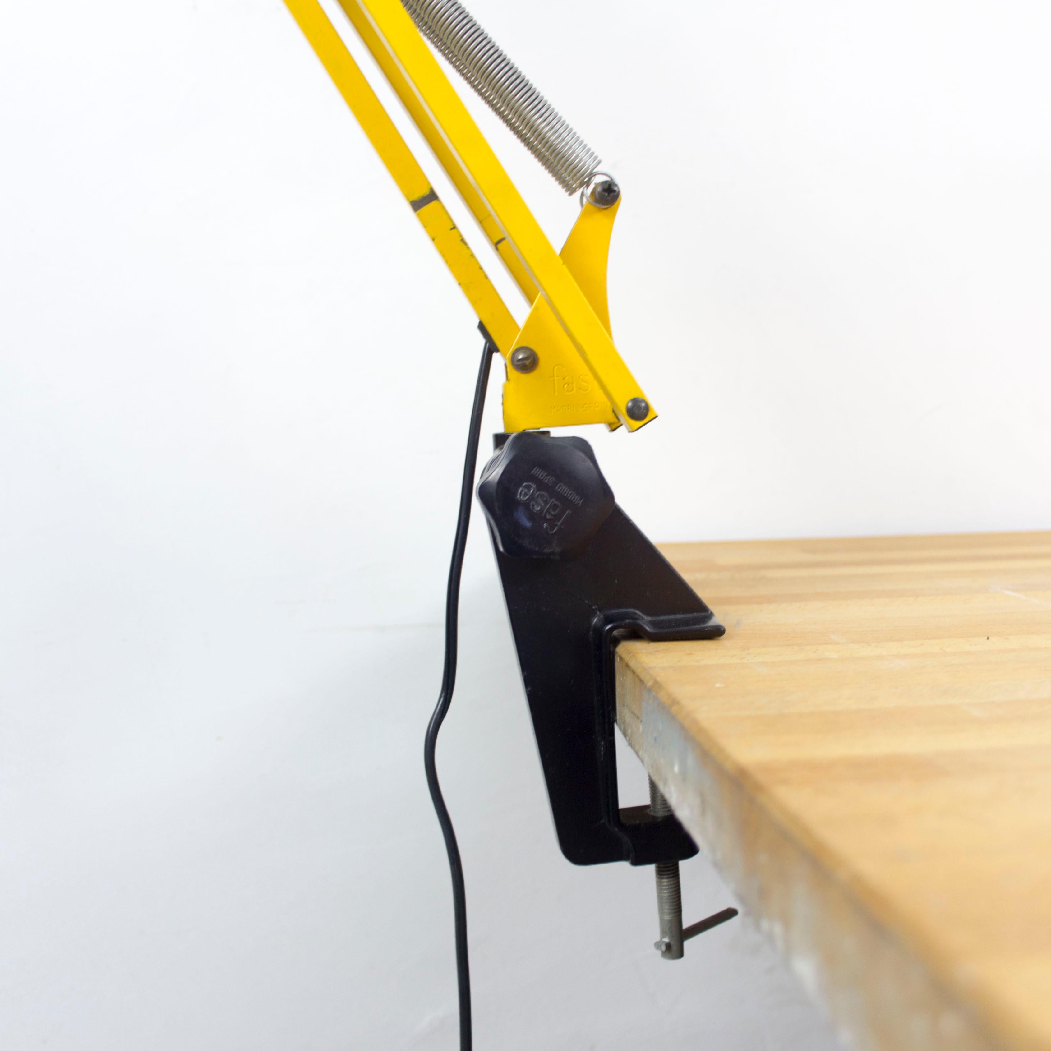1970s Yellow Architect's Lamp by Fase For Sale 2