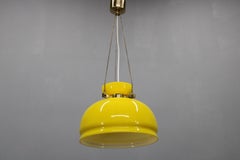 1970s Yellow Glass Pendant Light, Czechoslovakia