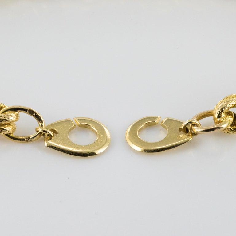 1970s Yellow Gold Handcuffs Link Bracelet at 1stDibs