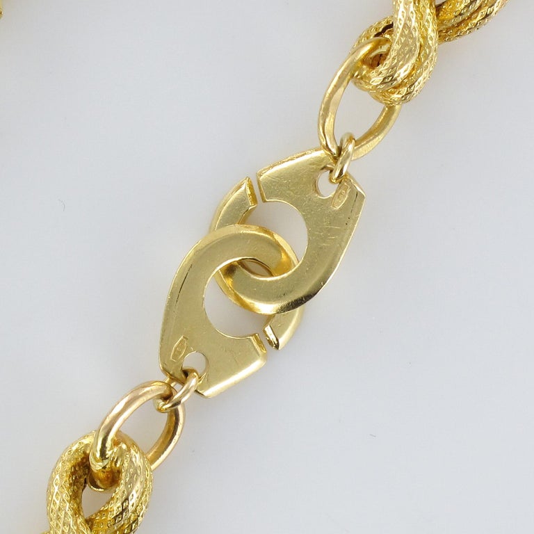 1970s Yellow Gold Handcuffs Link Bracelet at 1stDibs