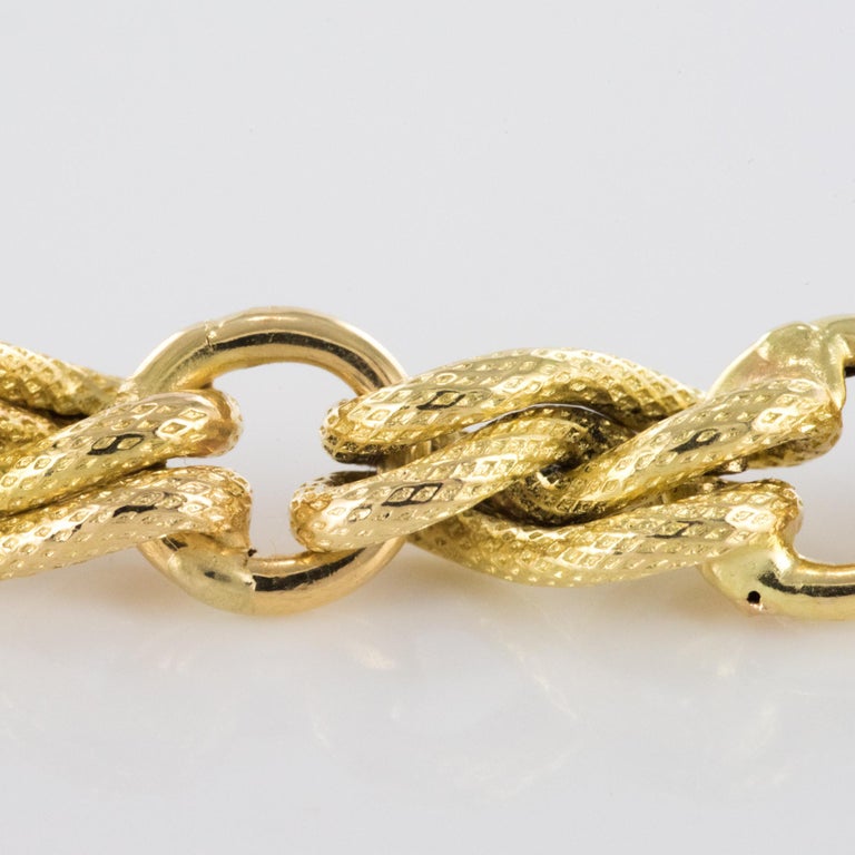 1970s Yellow Gold Handcuffs Link Bracelet at 1stDibs