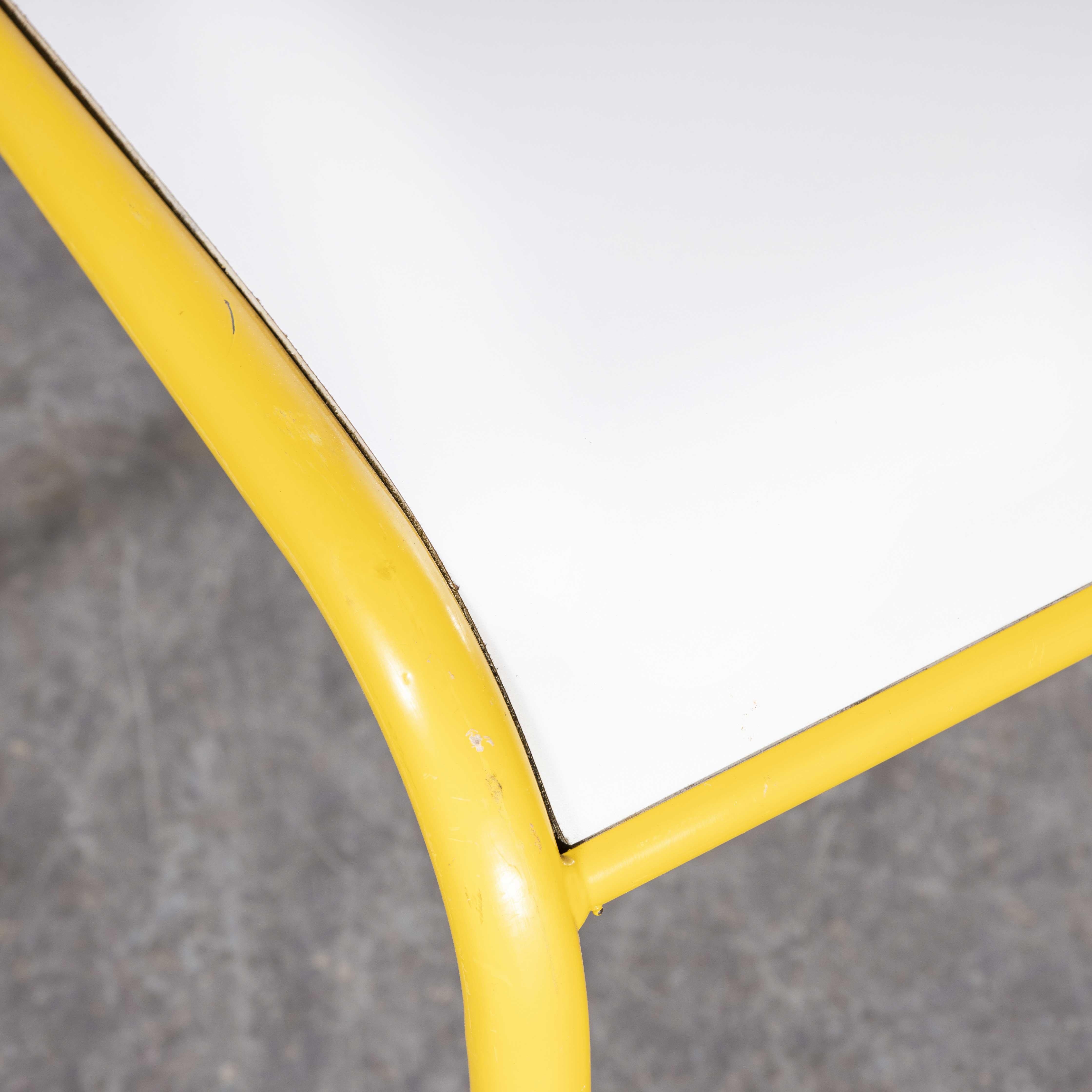 French 1970's Yellow Mullca Stacking Dining Chair, Large Quantities Available For Sale