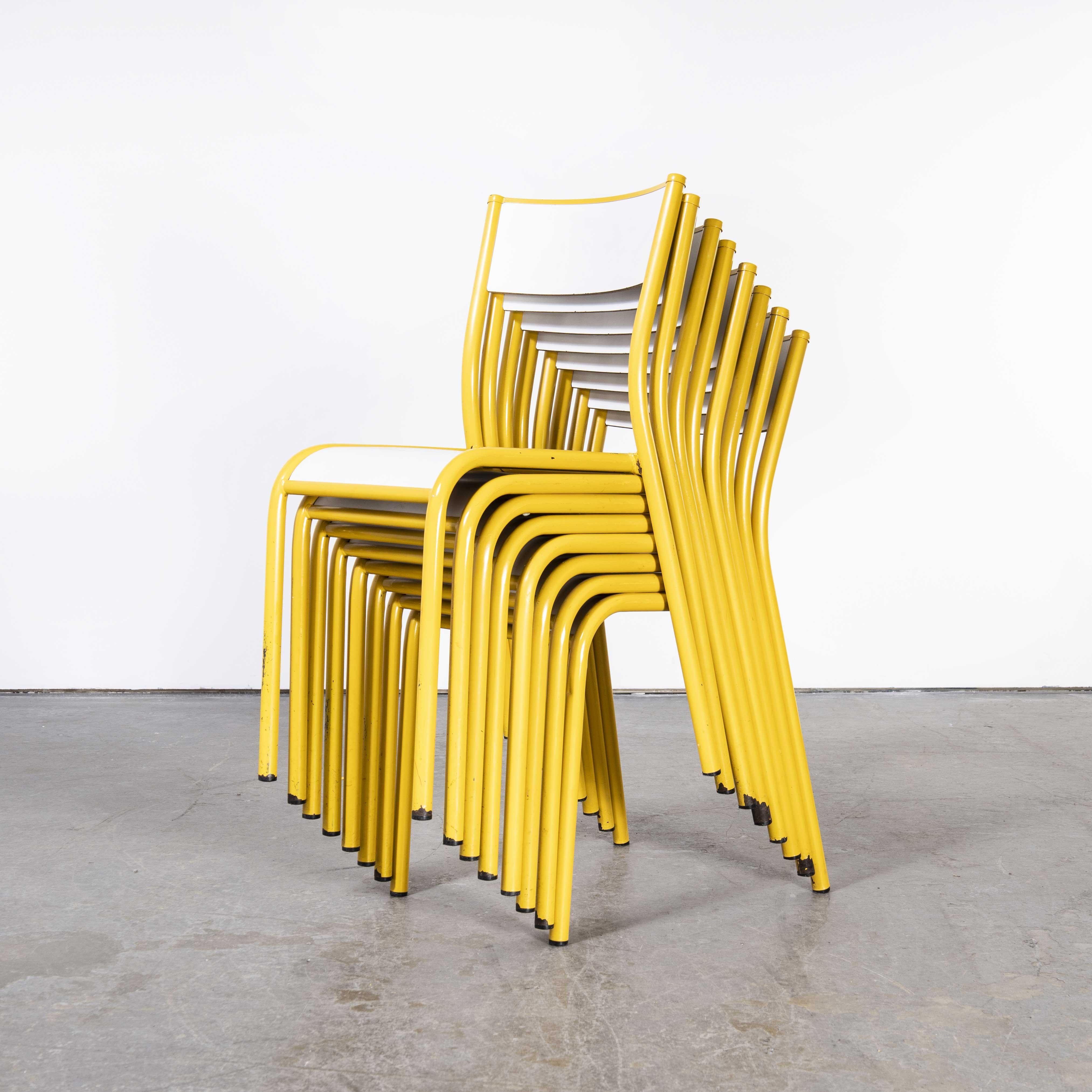 1970's Yellow Mullca Stacking Dining Chair, Set Of Eight For Sale 1