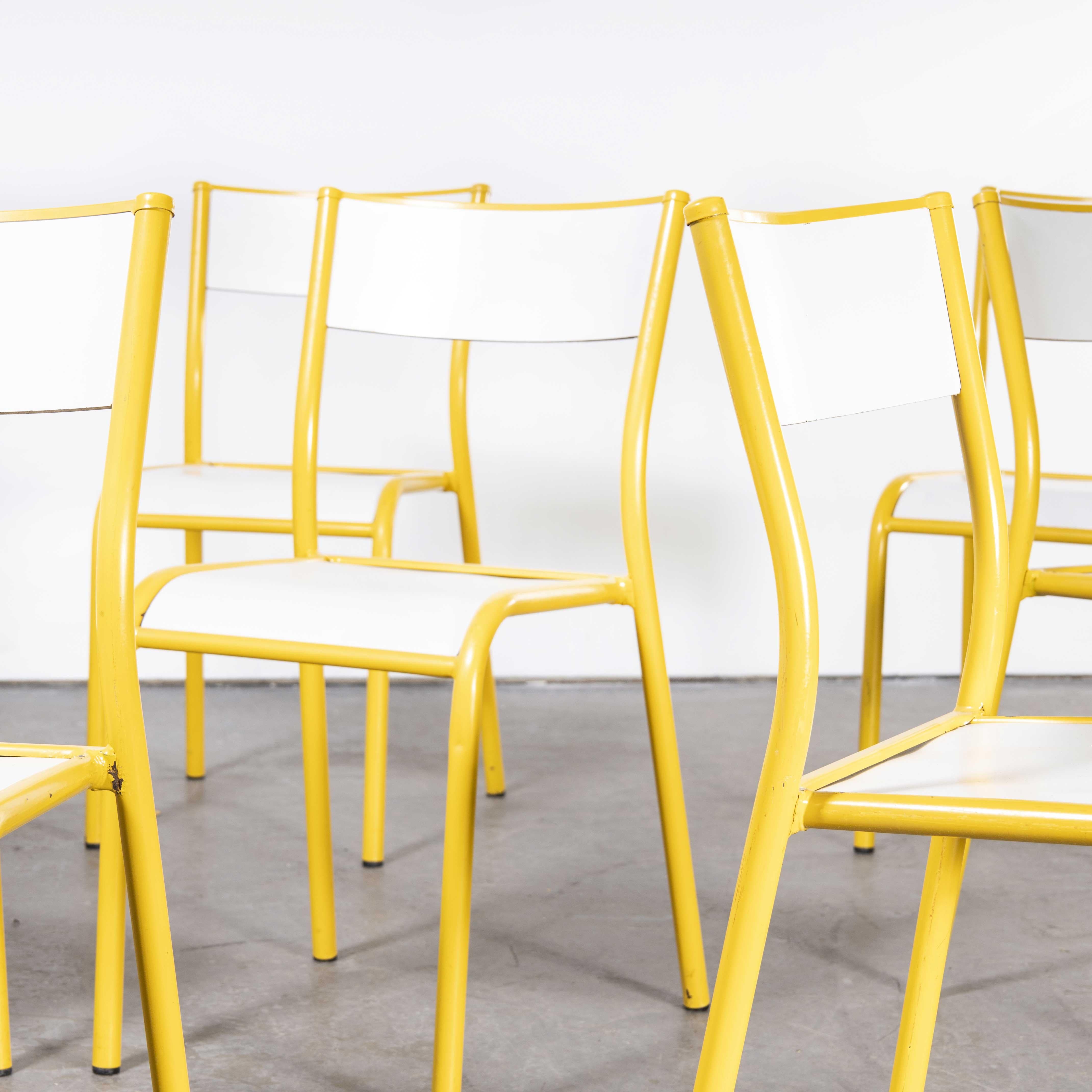 1970's Yellow Mullca Stacking Dining Chair, Set Of Eight For Sale 2