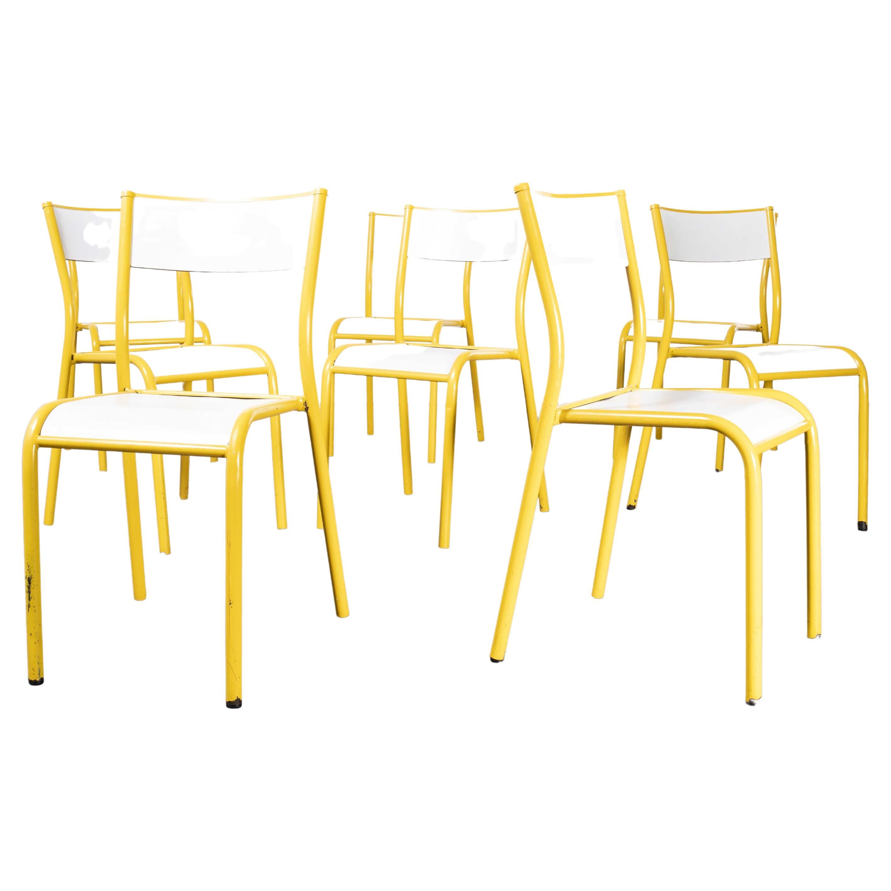 1970's Yellow Mullca Stacking Dining Chair, Set Of Eight For Sale