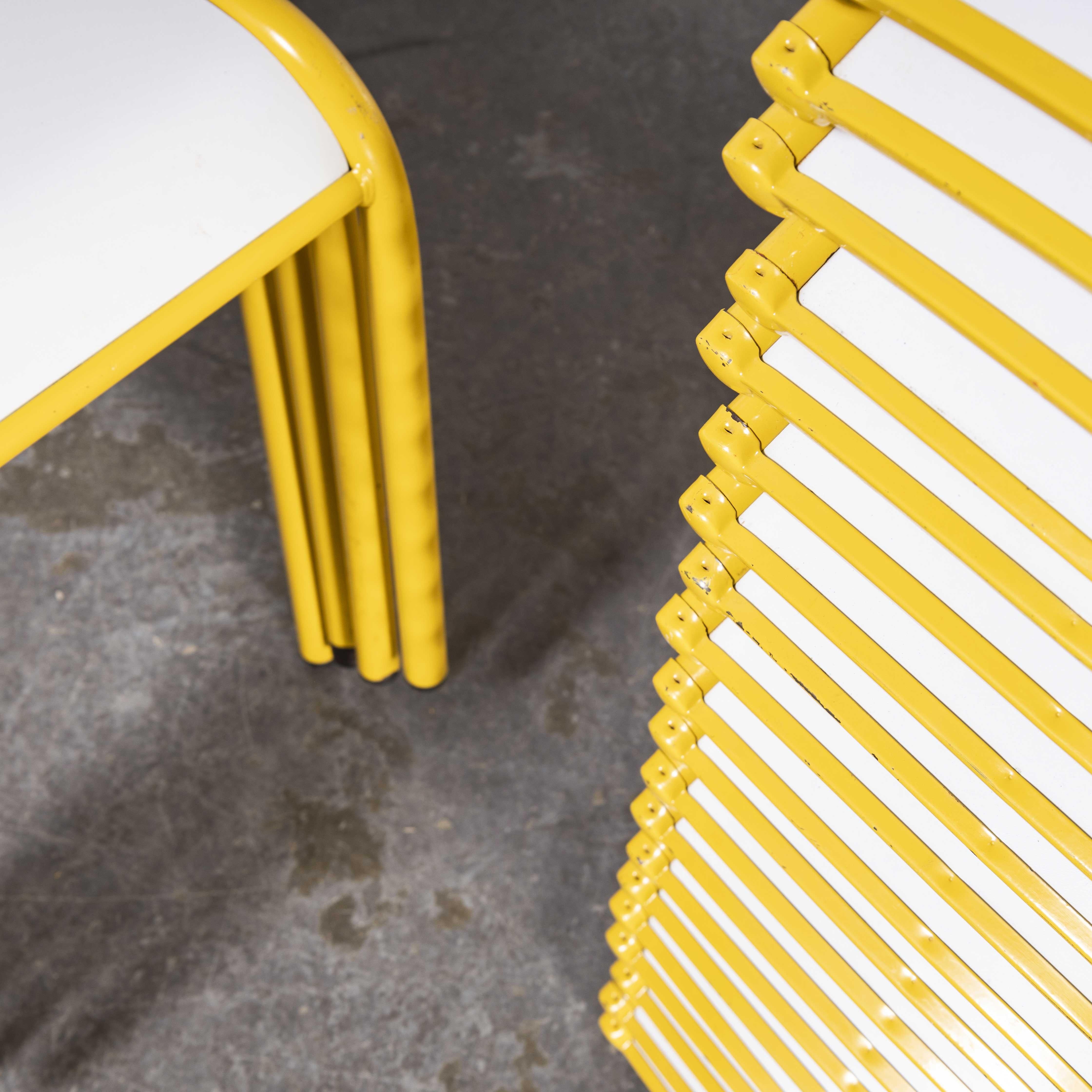 1970's Yellow Mullca Stacking Dining Chair, Set of Twenty Four For Sale 4