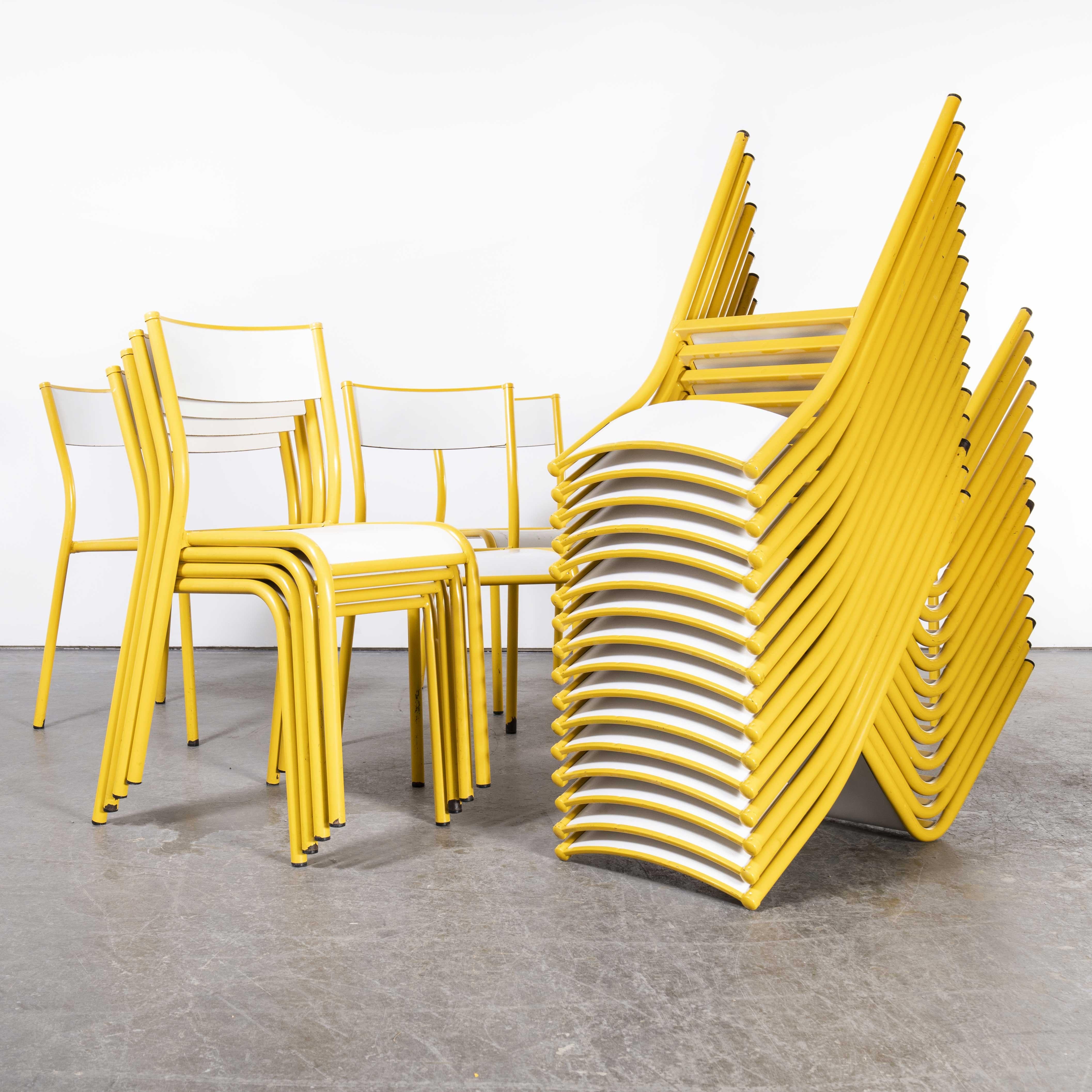 1970's Yellow Mullca Stacking Dining Chair, Set of Twenty Four For Sale 3