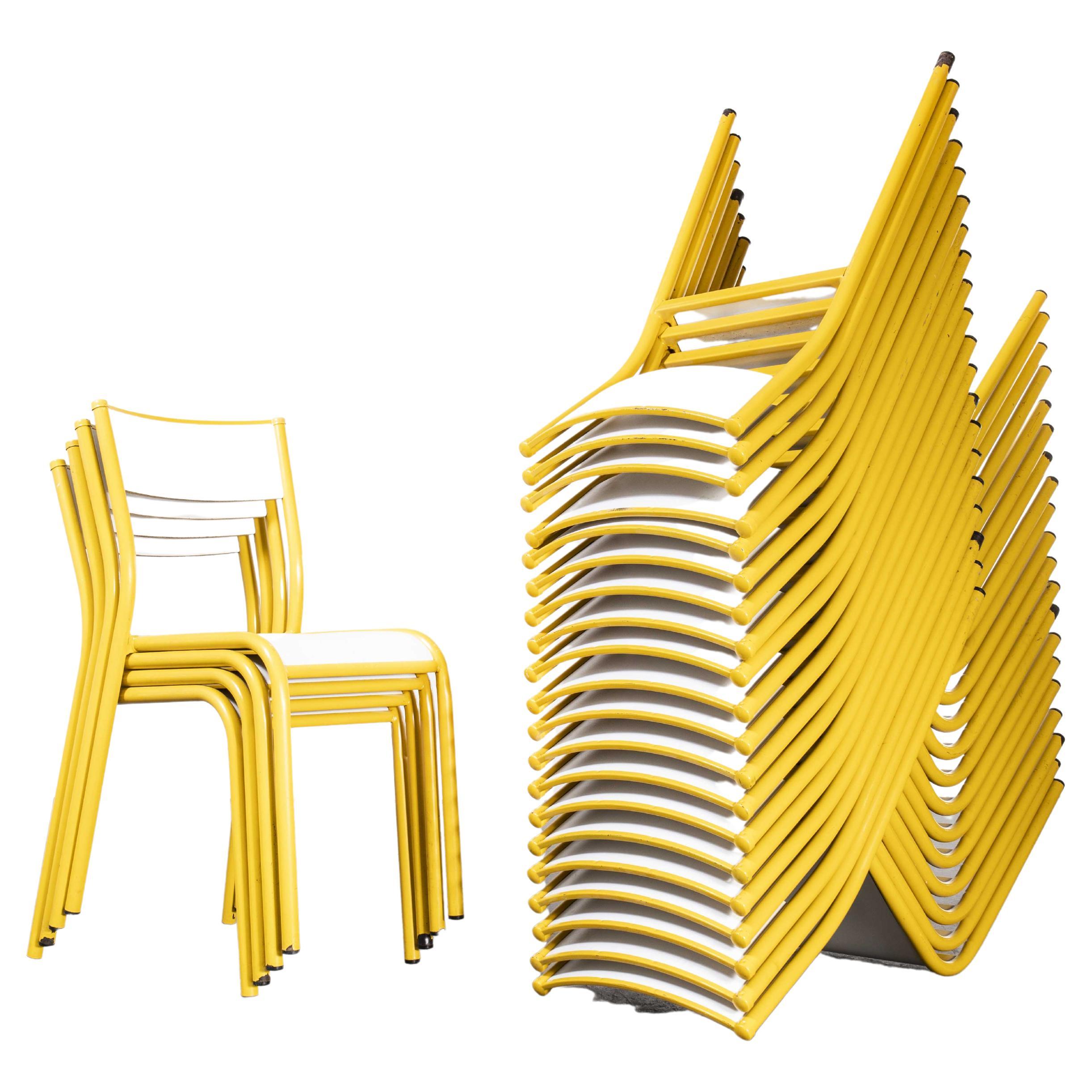 1970's Yellow Mullca Stacking Dining Chair, Set of Twenty Four For Sale