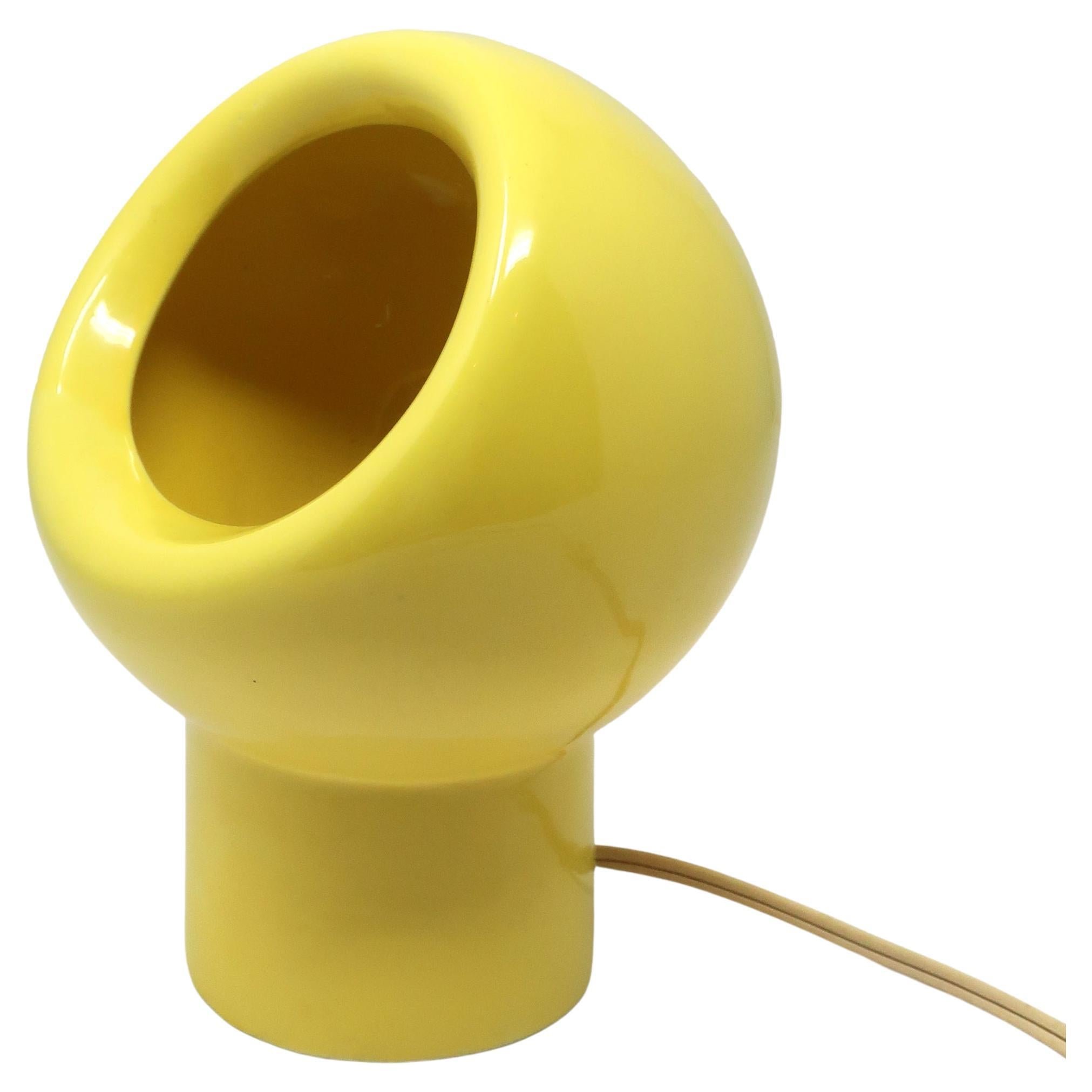 Gelbe Space Age Eyeball-Tischlampe aus den 1970er Jahren 