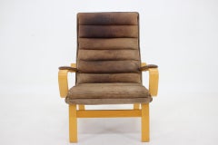 1970s Yngve Ekström "Contino" Leather Armchair, Sweden