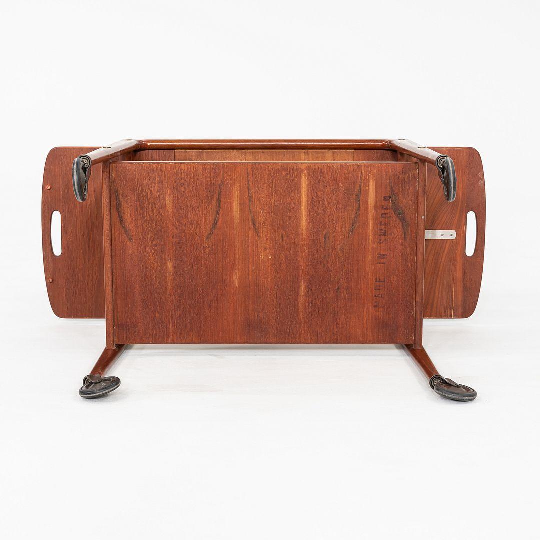 1970s Yngve Ekstrom for Kallemo of Sweden Teak Thea Bar / Serving Cart en vente 4