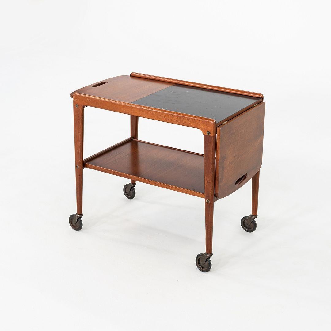 Suédois 1970s Yngve Ekstrom for Kallemo of Sweden Teak Thea Bar / Serving Cart en vente