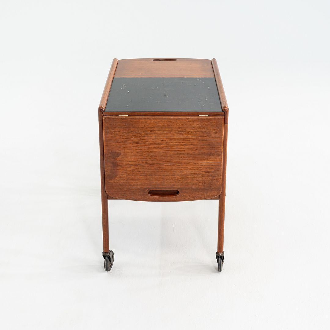 1970s Yngve Ekstrom for Kallemo of Sweden Teak Thea Bar / Serving Cart en vente 2