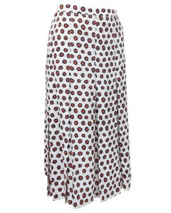 Falda de lunares rojos y negros YSL Rive Gauche de los años 70