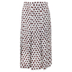 1970s YSL Rive Gauche Red & Black Polka Dot Skirt