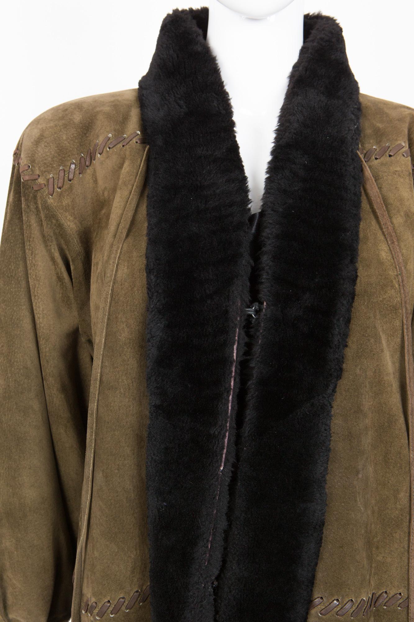 ysl shearling coat