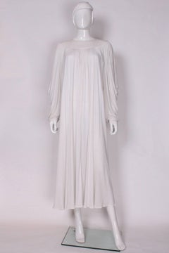 1970s Yuki London White Gown