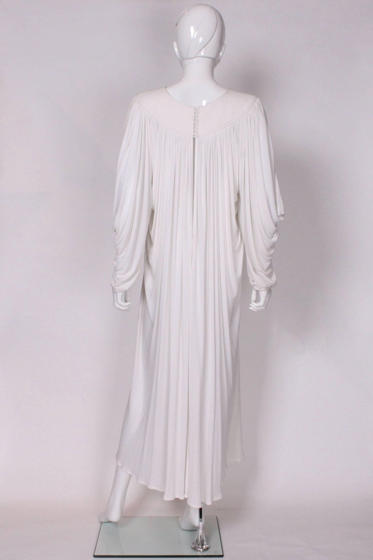1970s Yuki London White Gown at 1stDibs