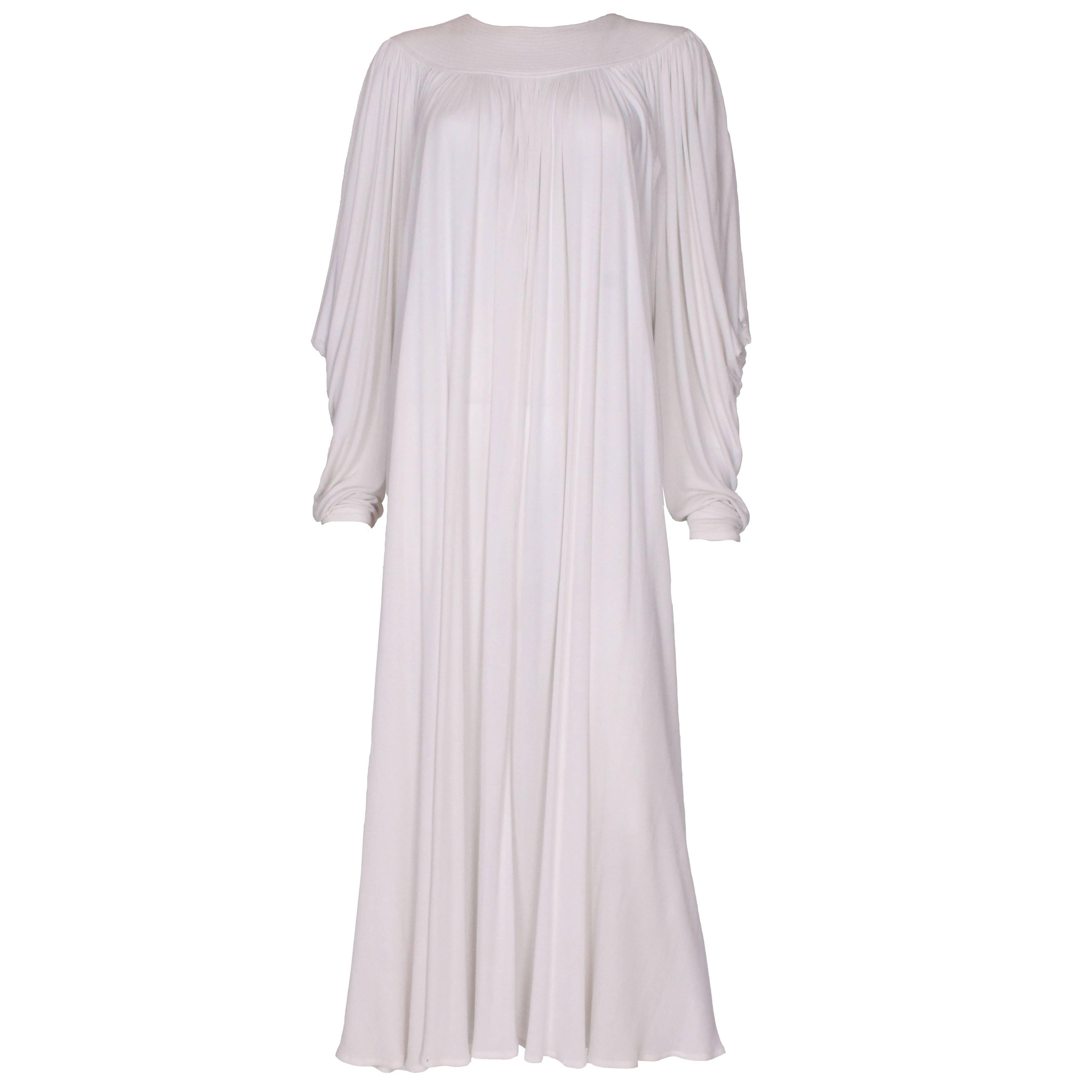 1970s Yuki London White Gown