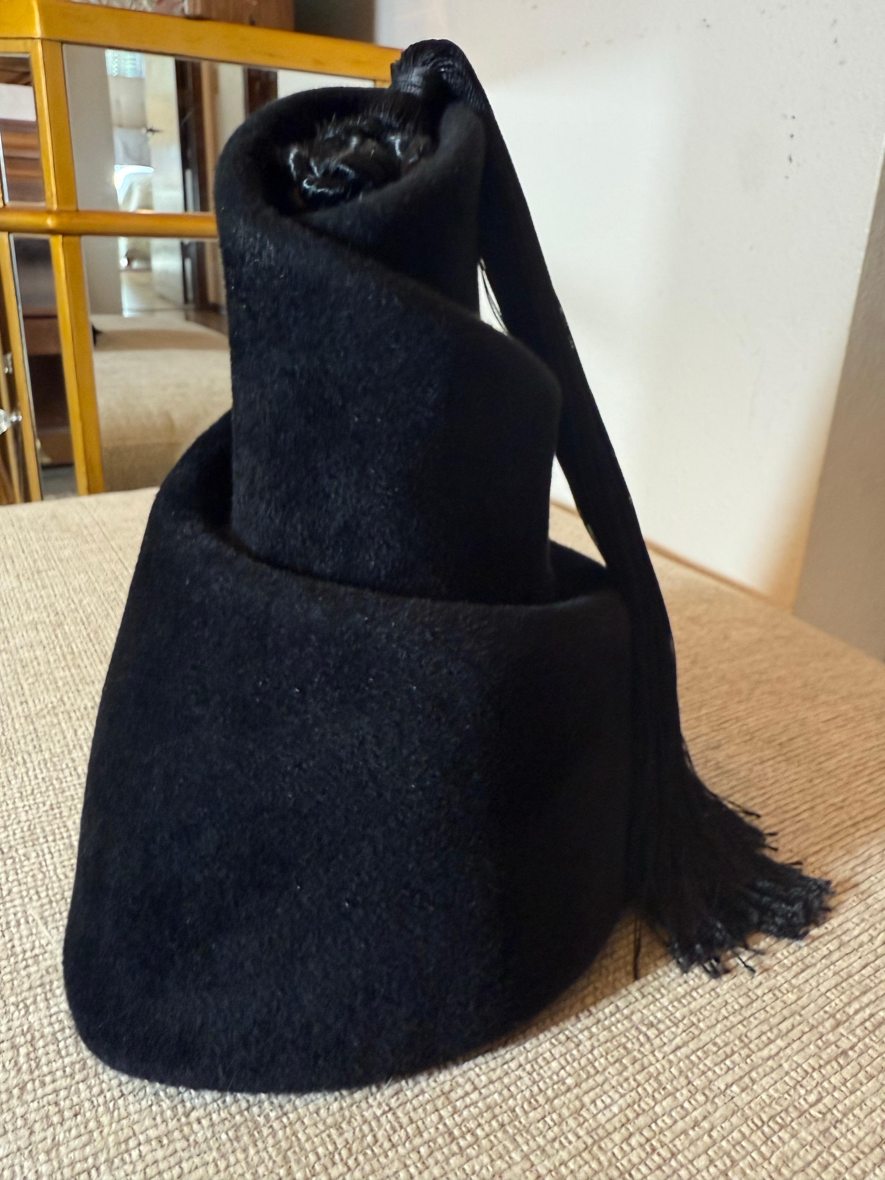 1970s Yves Saint Laurent Avante Gard Turkish-Inspired Spiral Toque w Tassel For Sale 3