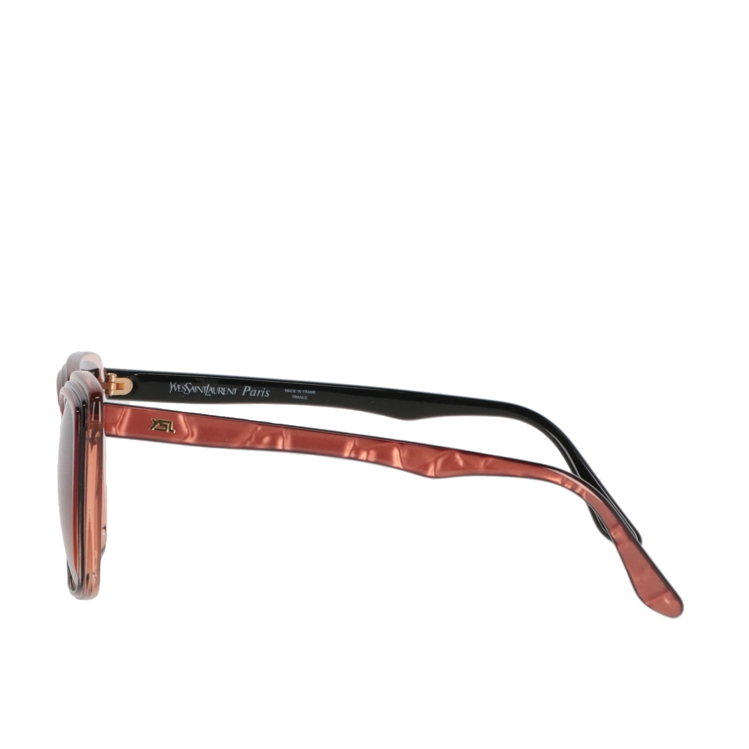 Beige 1970s Yves Saint Laurent Bicolor Sunglasses