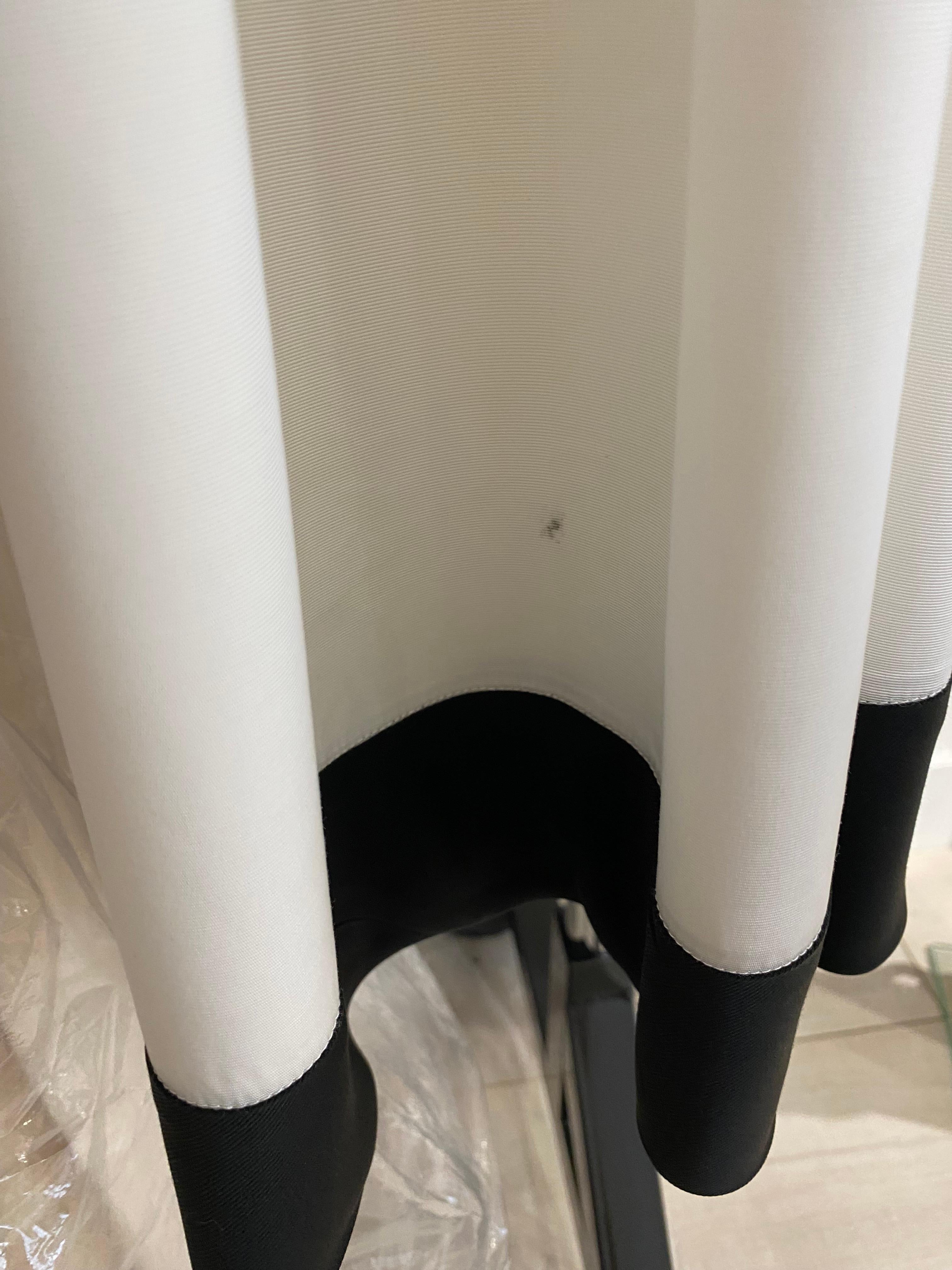 1970s Yves Saint Laurent Black and White Spaghetti Strap Top and Skirt For Sale 7