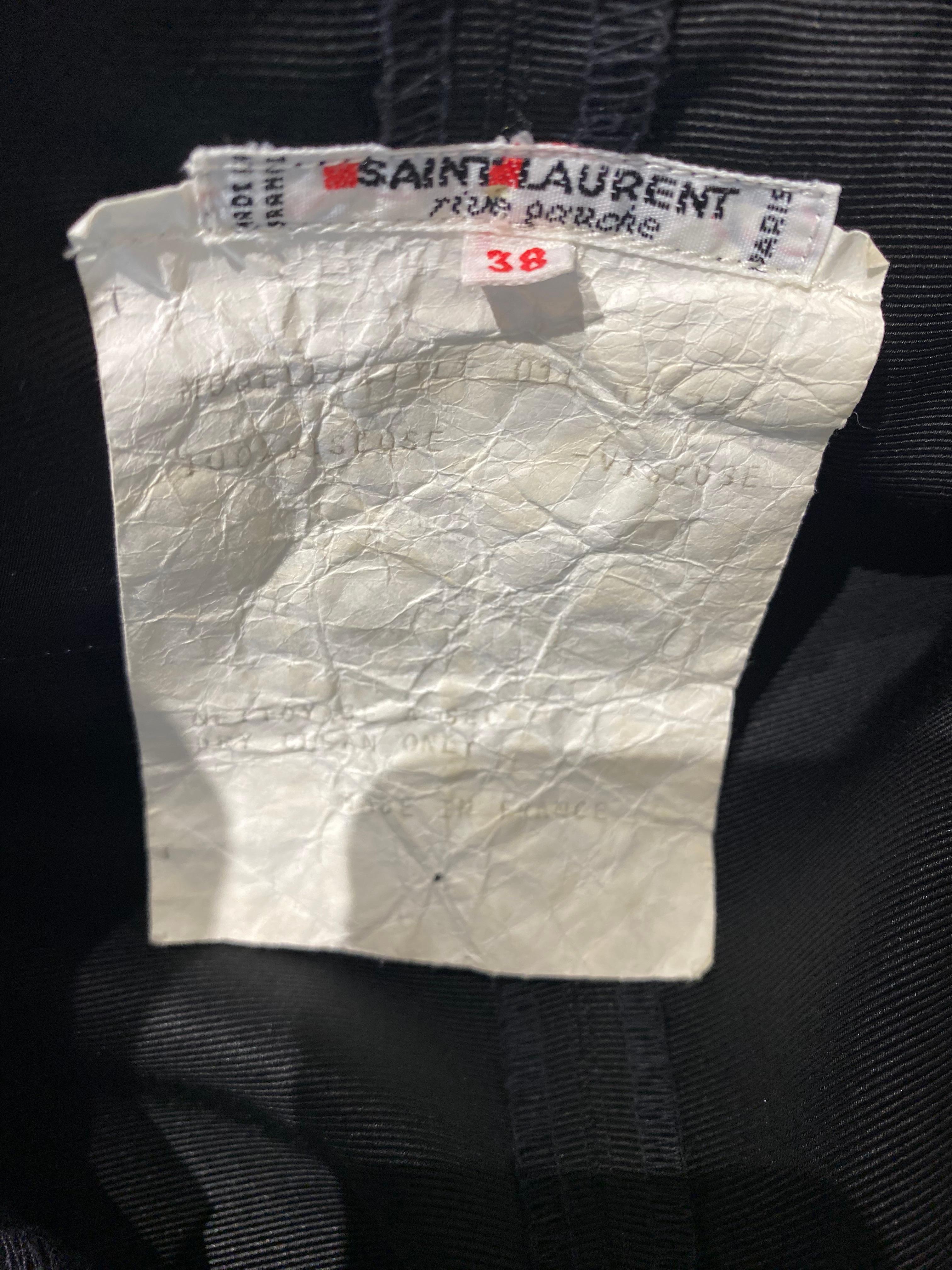 Women's 1970s Yves Saint Laurent Black and White Spaghetti Strap Top and Skirt For Sale