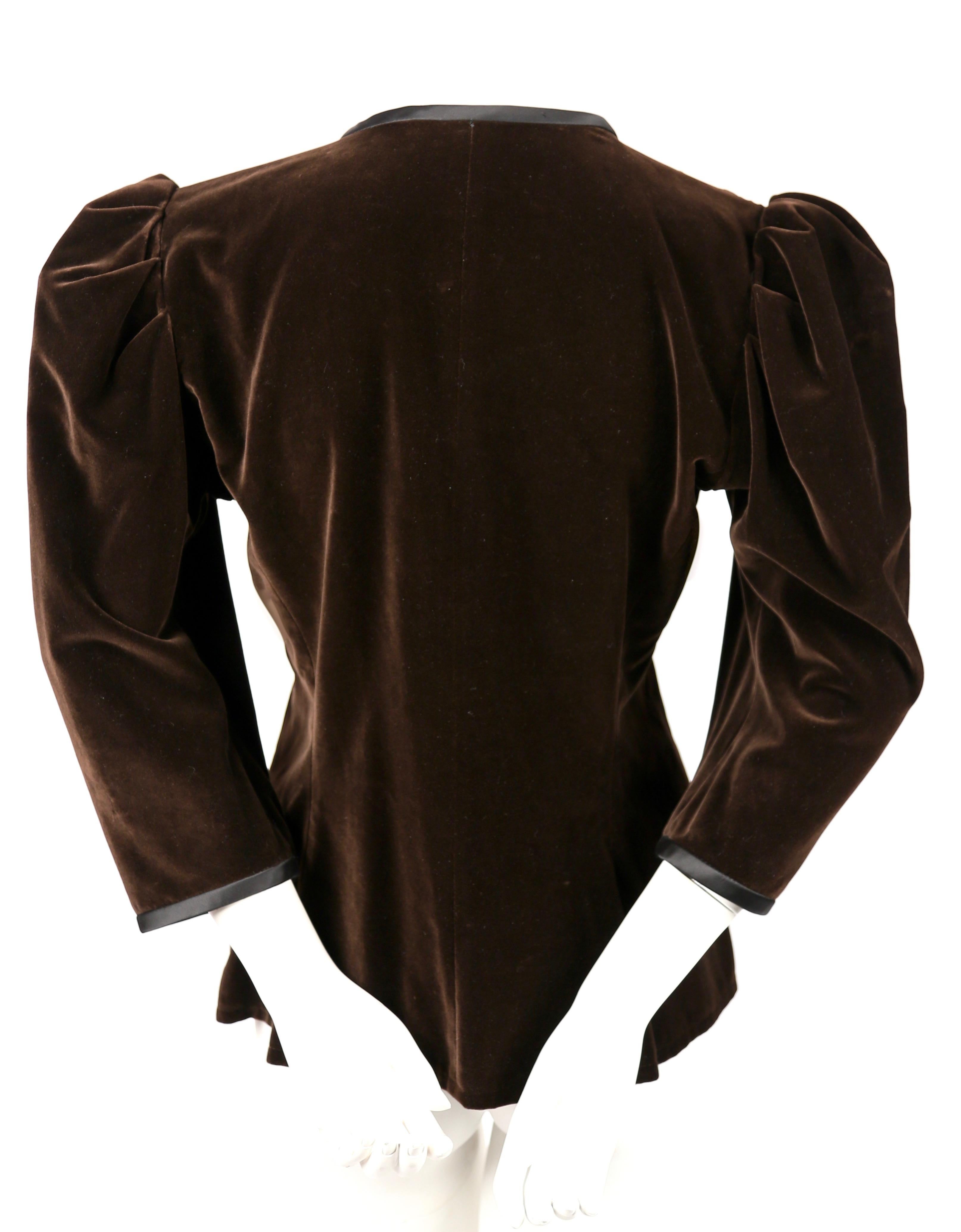 1970's Yves Saint Laurent brown velvet jacket  2
